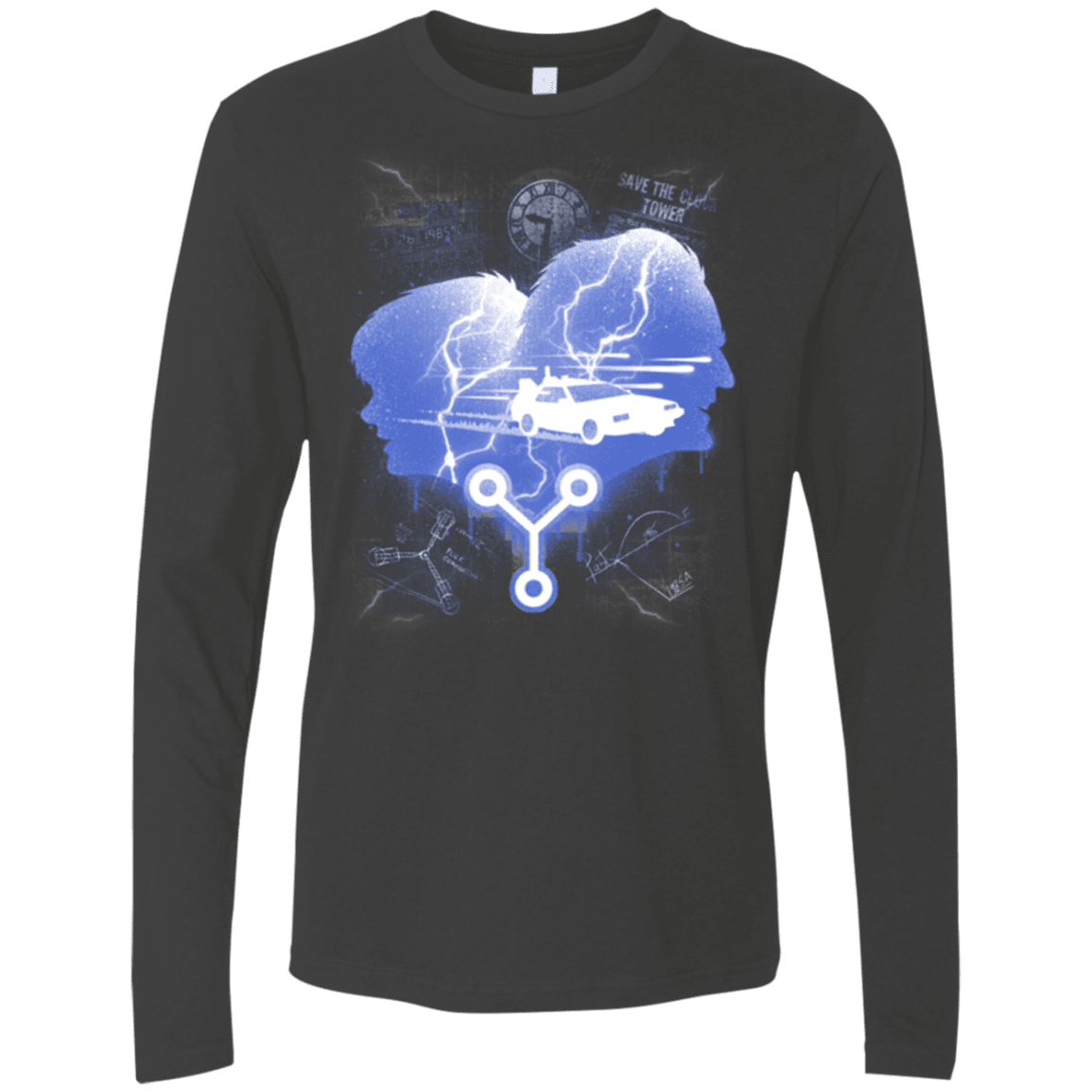 T-Shirts Heavy Metal / Small Time Travellers Silhouette Men's Premium Long Sleeve