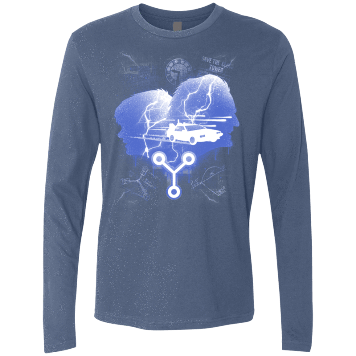 T-Shirts Indigo / Small Time Travellers Silhouette Men's Premium Long Sleeve