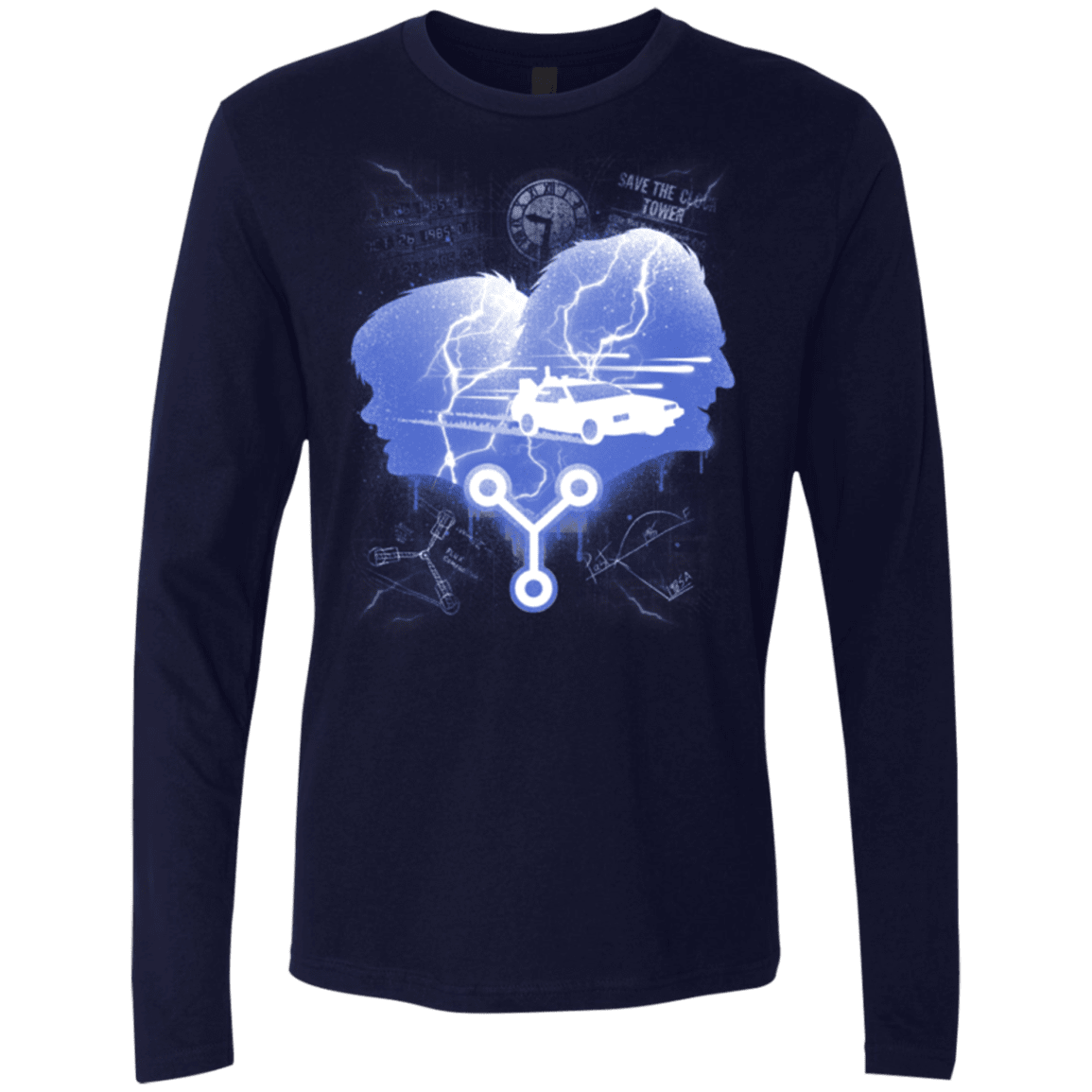 T-Shirts Midnight Navy / Small Time Travellers Silhouette Men's Premium Long Sleeve