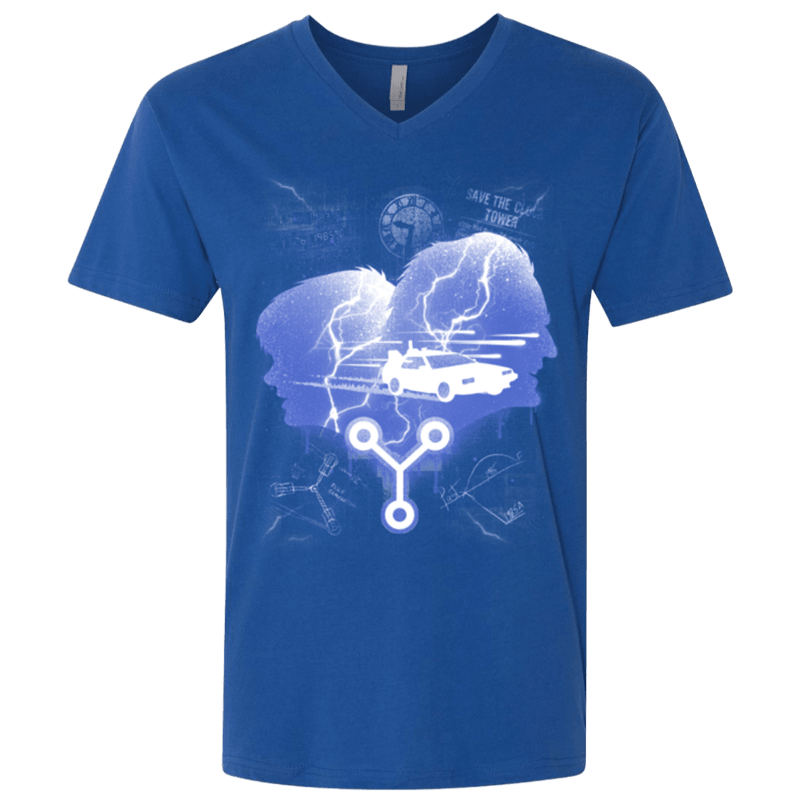 T-Shirts Royal / X-Small Time Travellers Silhouette Men's Premium V-Neck