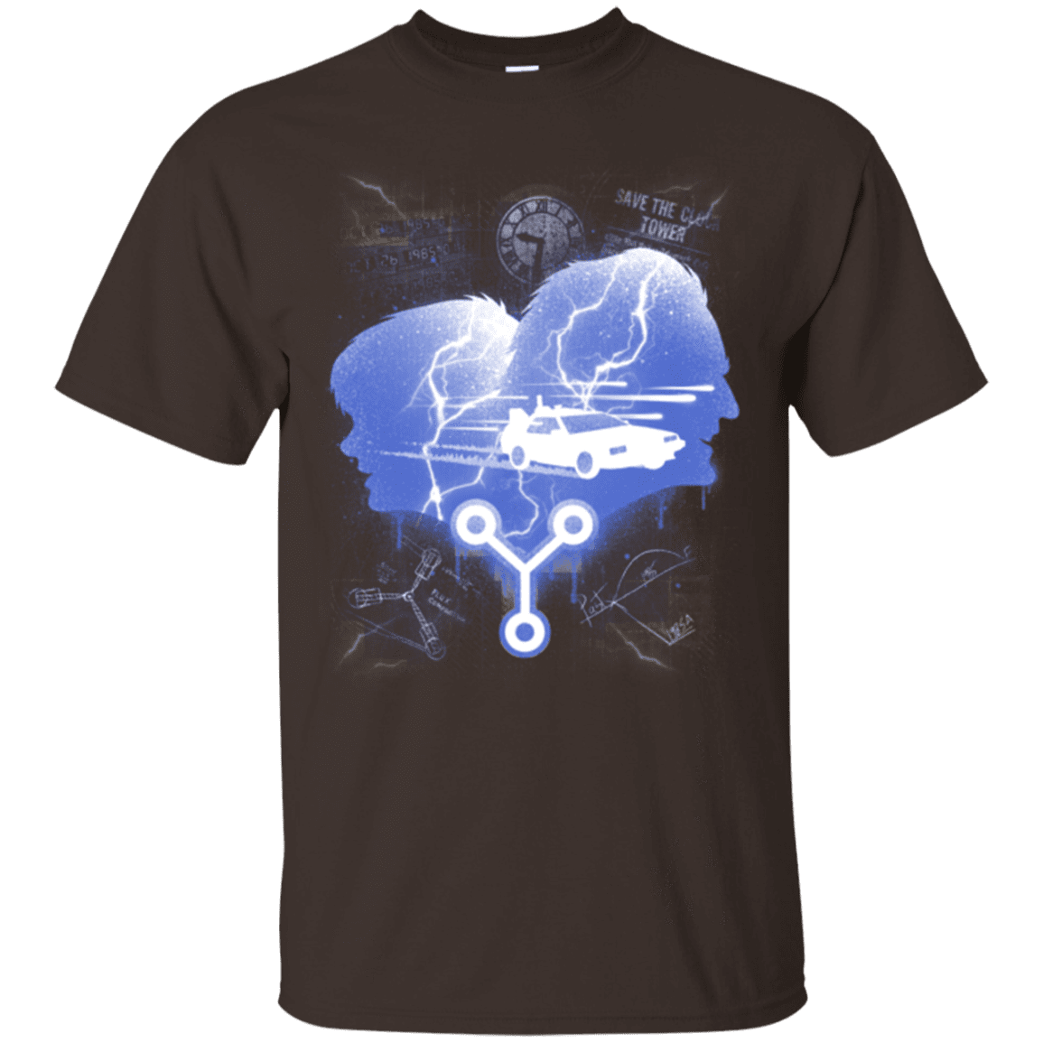 T-Shirts Dark Chocolate / Small Time Travellers Silhouette T-Shirt