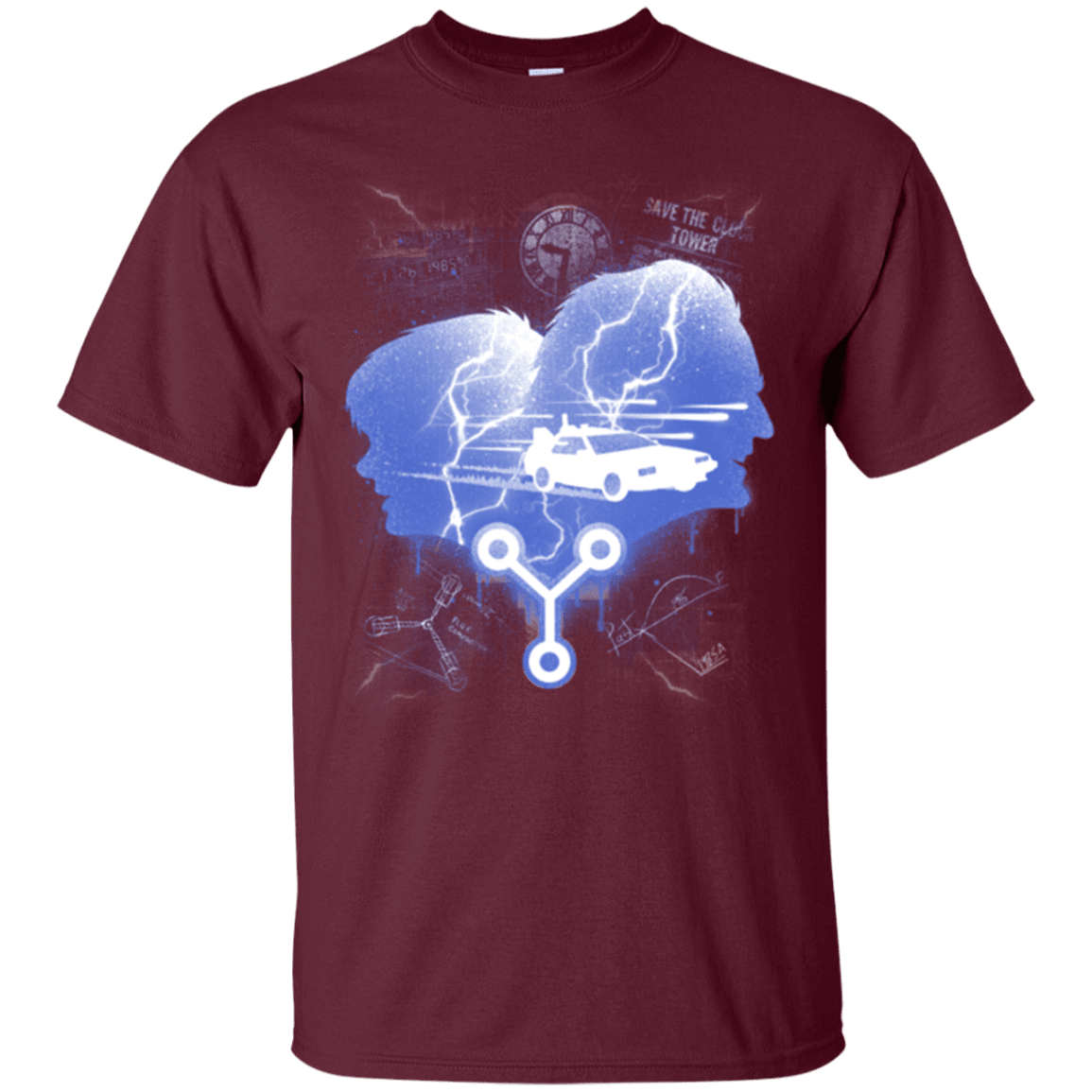 T-Shirts Maroon / Small Time Travellers Silhouette T-Shirt