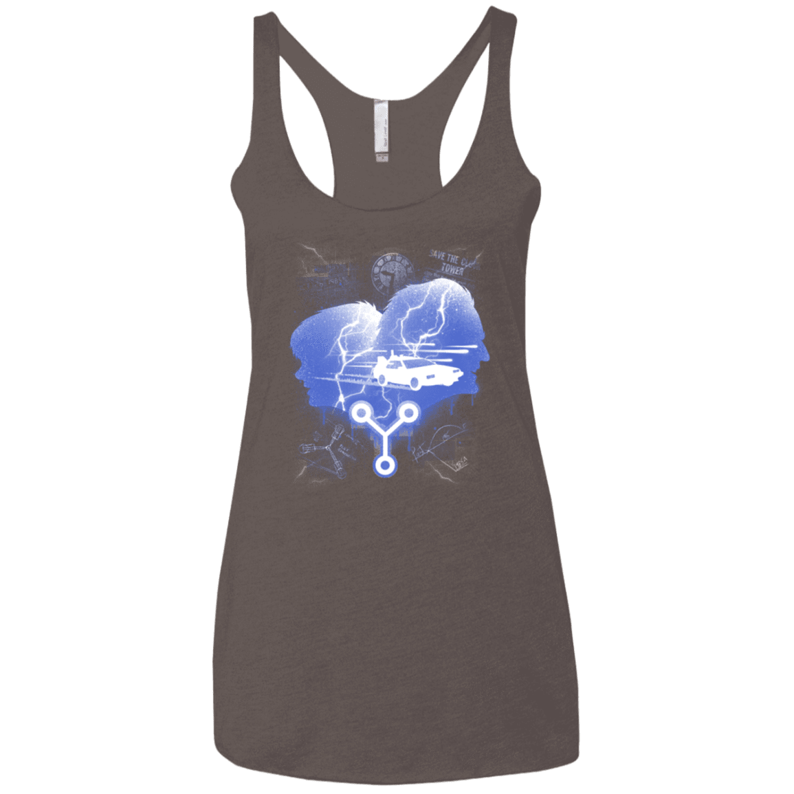 T-Shirts Macchiato / X-Small Time Travellers Silhouette Women's Triblend Racerback Tank