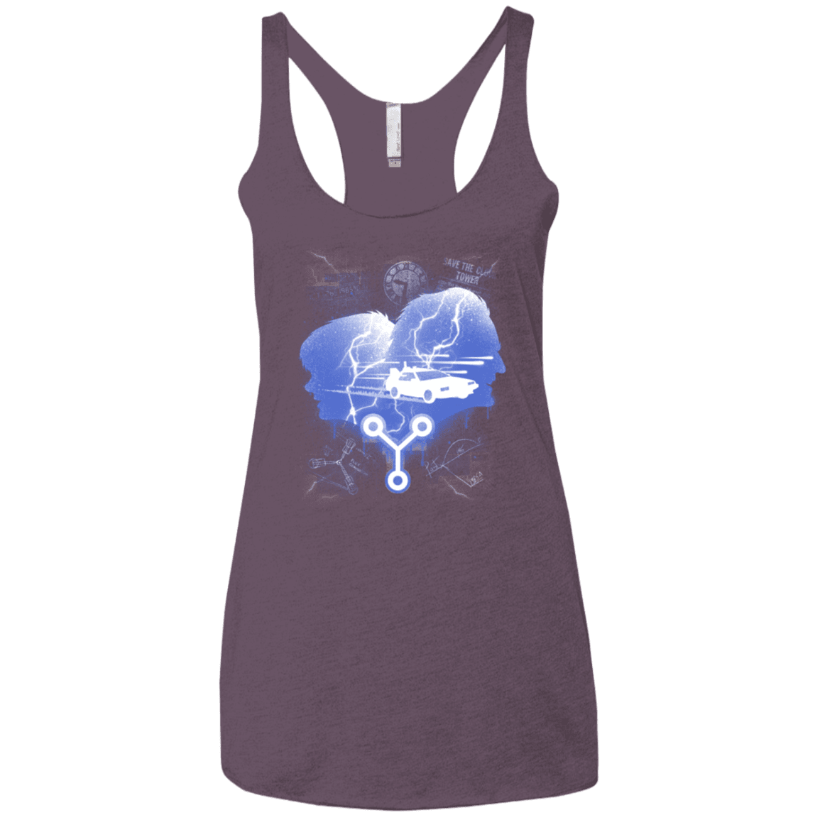 T-Shirts Vintage Purple / X-Small Time Travellers Silhouette Women's Triblend Racerback Tank