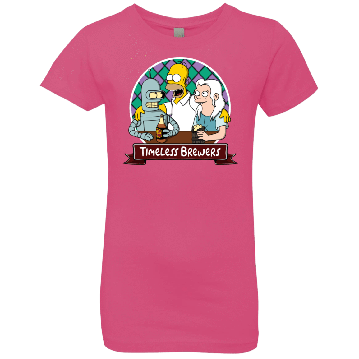 T-Shirts Hot Pink / YXS Timeless Brewers Girls Premium T-Shirt