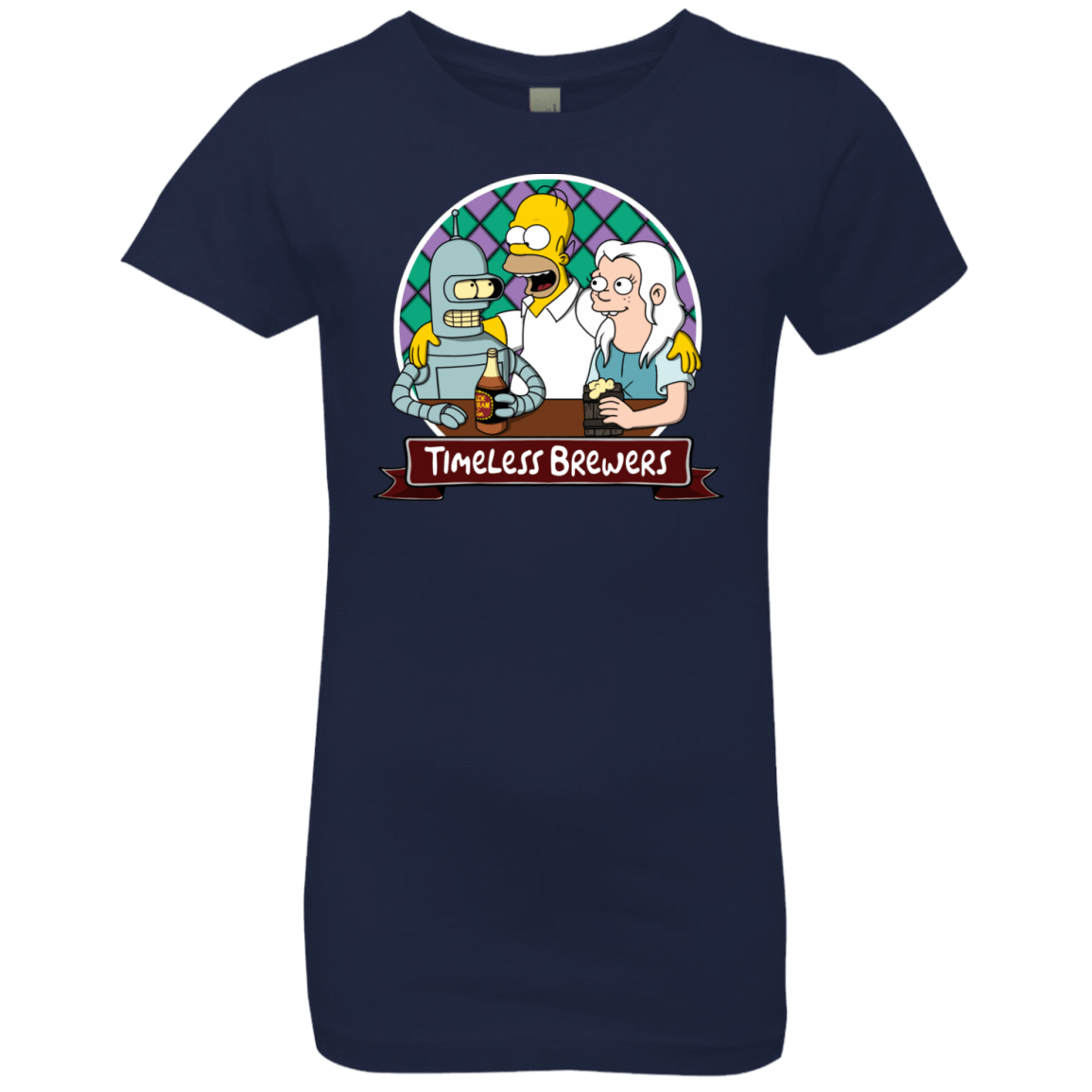 T-Shirts Midnight Navy / YXS Timeless Brewers Girls Premium T-Shirt