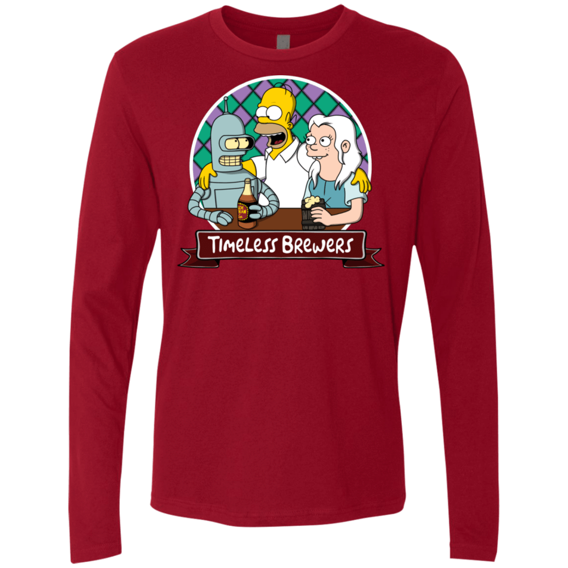 T-Shirts Cardinal / S Timeless Brewers Men's Premium Long Sleeve