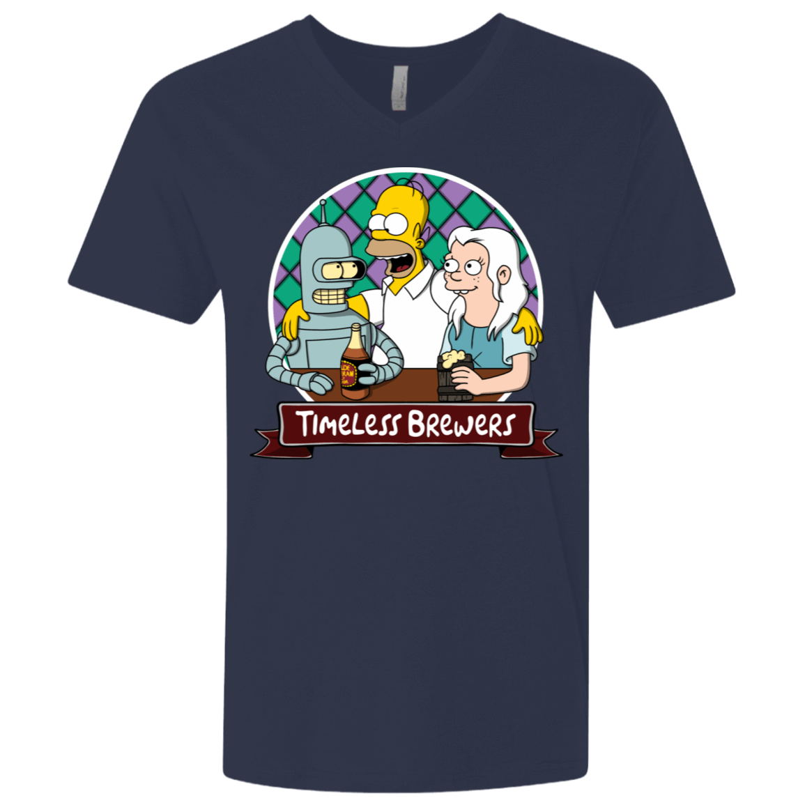 T-Shirts Midnight Navy / X-Small Timeless Brewers Men's Premium V-Neck