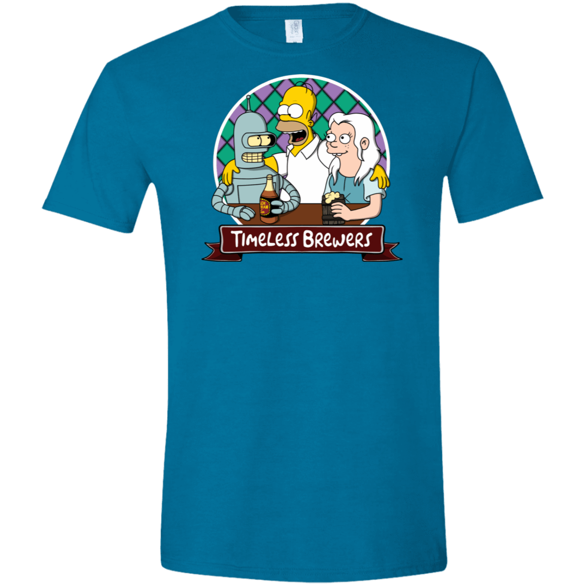 T-Shirts Antique Sapphire / S Timeless Brewers Men's Semi-Fitted Softstyle