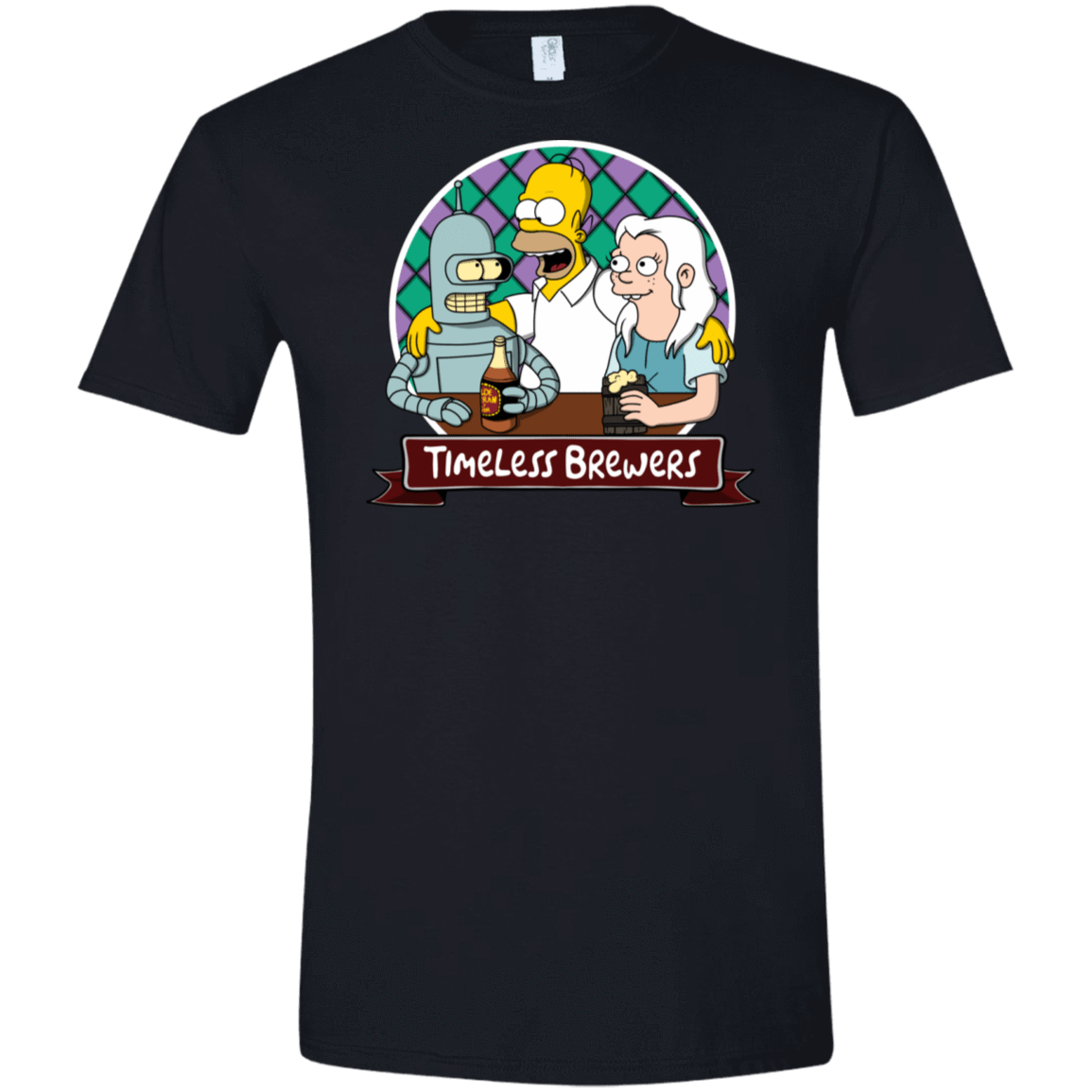 T-Shirts Black / X-Small Timeless Brewers Men's Semi-Fitted Softstyle