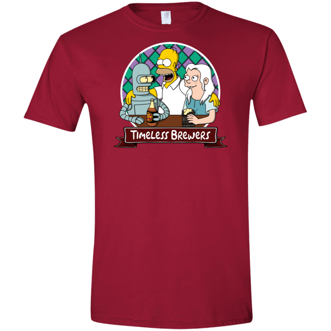 T-Shirts Cardinal Red / S Timeless Brewers Men's Semi-Fitted Softstyle