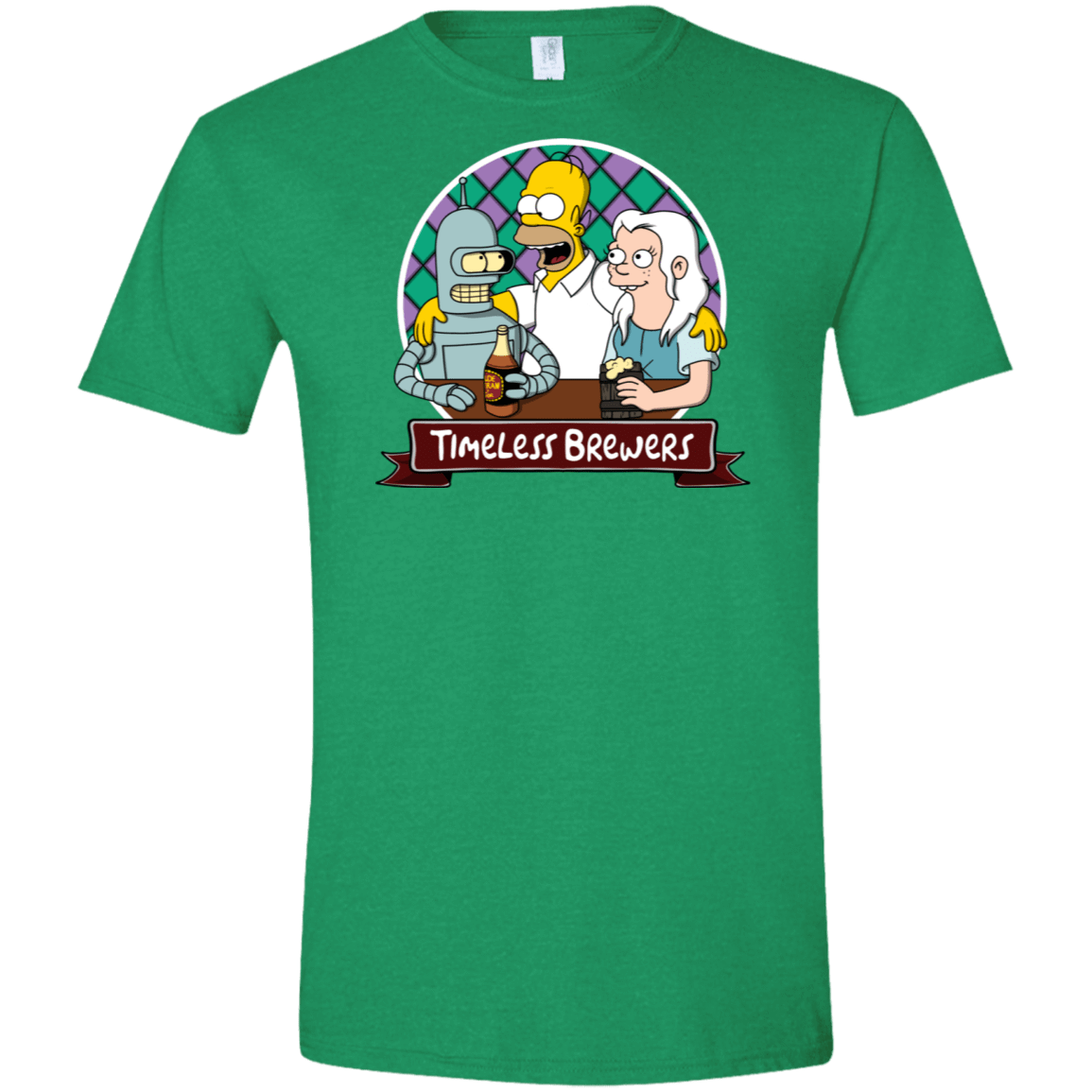T-Shirts Heather Irish Green / S Timeless Brewers Men's Semi-Fitted Softstyle