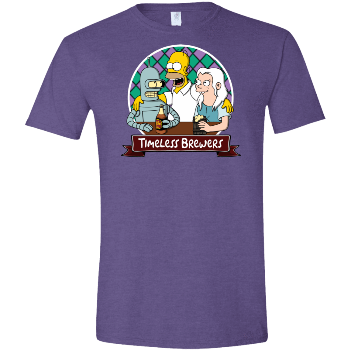 T-Shirts Heather Purple / S Timeless Brewers Men's Semi-Fitted Softstyle
