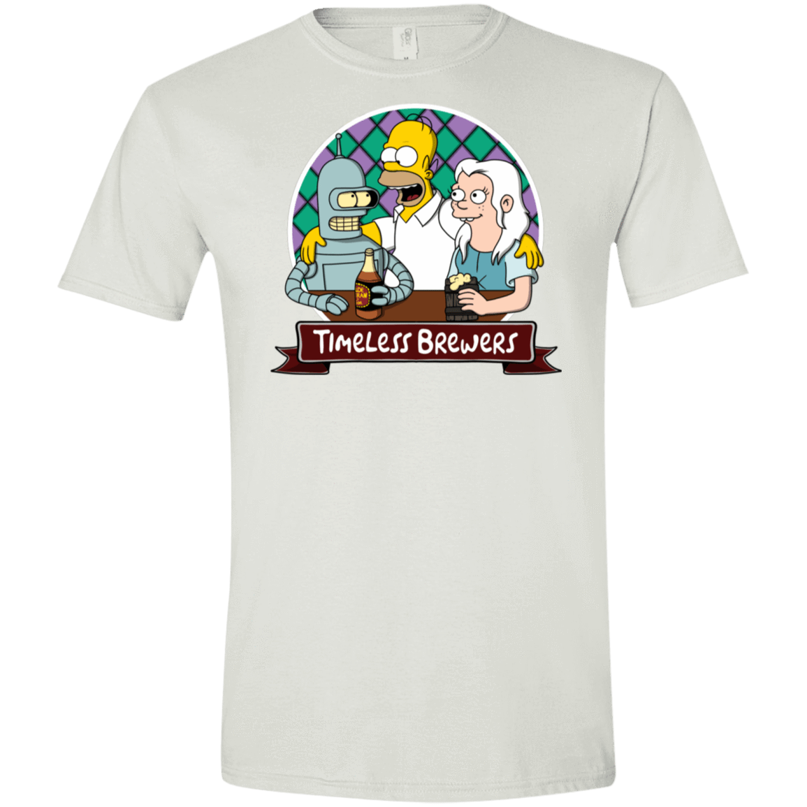 T-Shirts White / X-Small Timeless Brewers Men's Semi-Fitted Softstyle