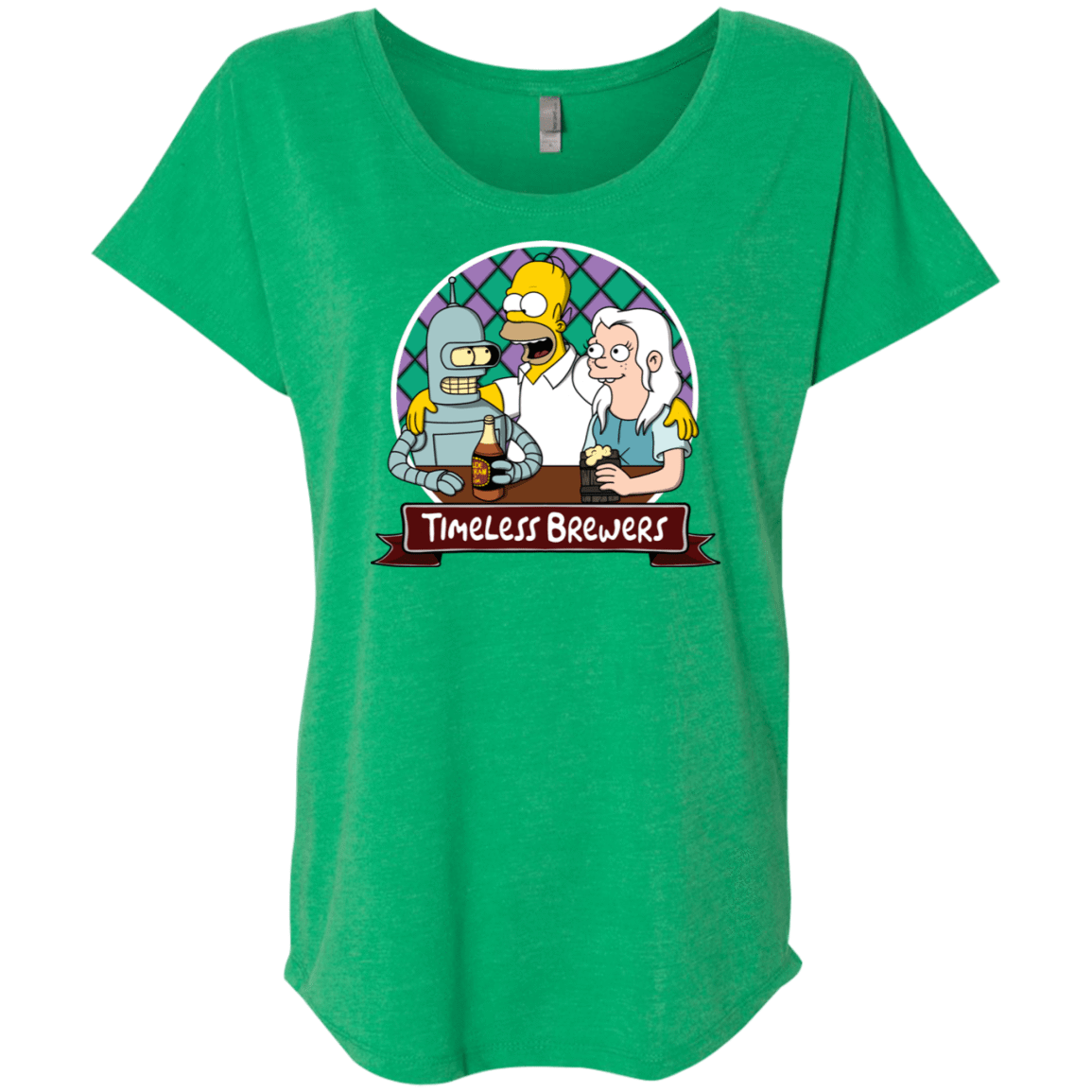 T-Shirts Envy / X-Small Timeless Brewers Triblend Dolman Sleeve