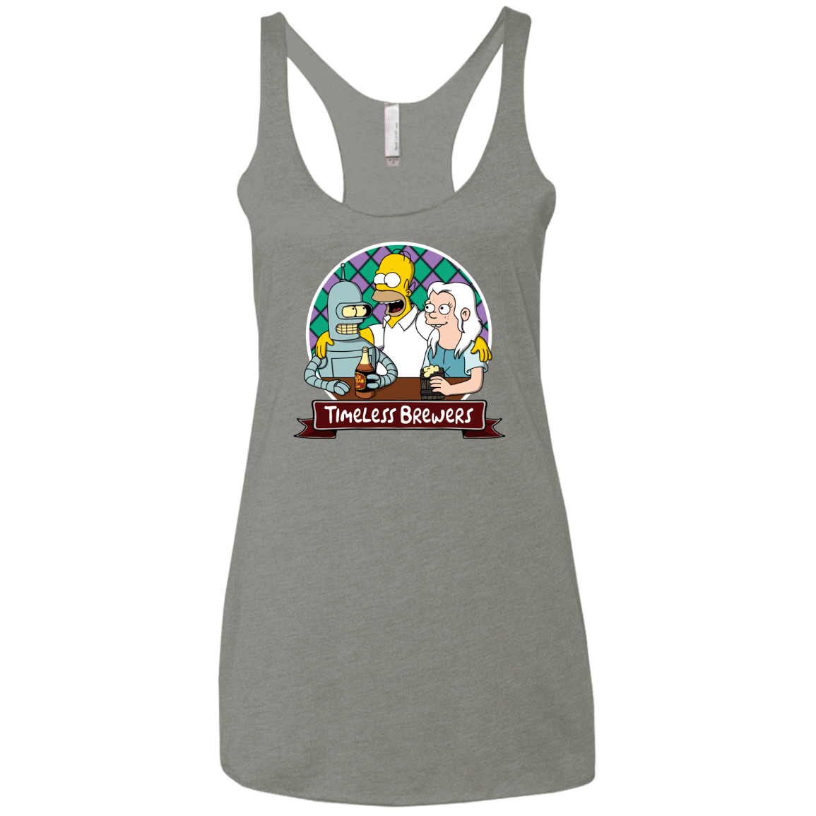 T-Shirts Venetian Grey / X-Small Timeless Brewers Women's Triblend Racerback Tank
