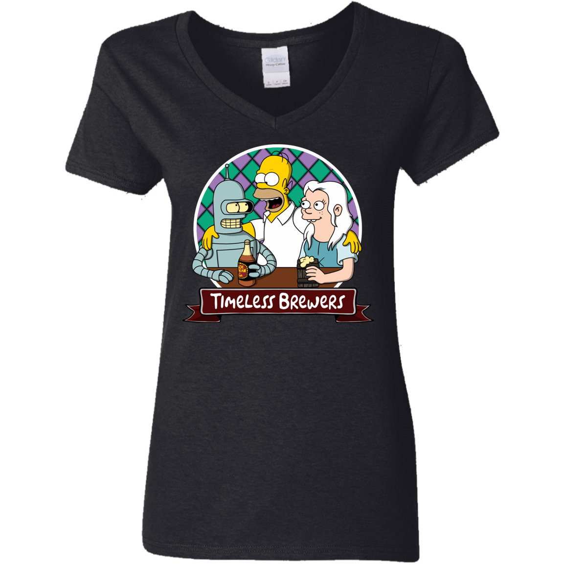 T-Shirts Black / S Timeless Brewers Women's V-Neck T-Shirt