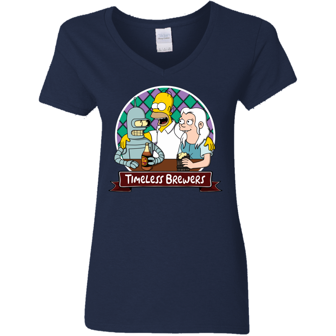 T-Shirts Navy / S Timeless Brewers Women's V-Neck T-Shirt