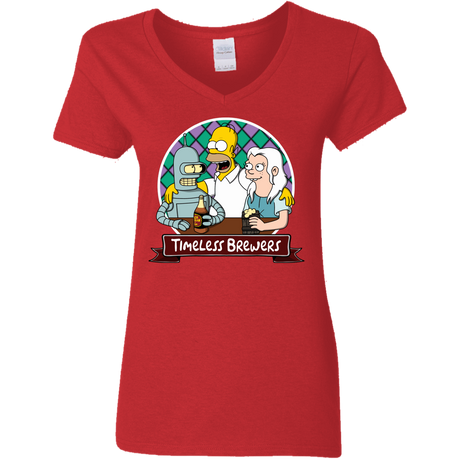 T-Shirts Red / S Timeless Brewers Women's V-Neck T-Shirt