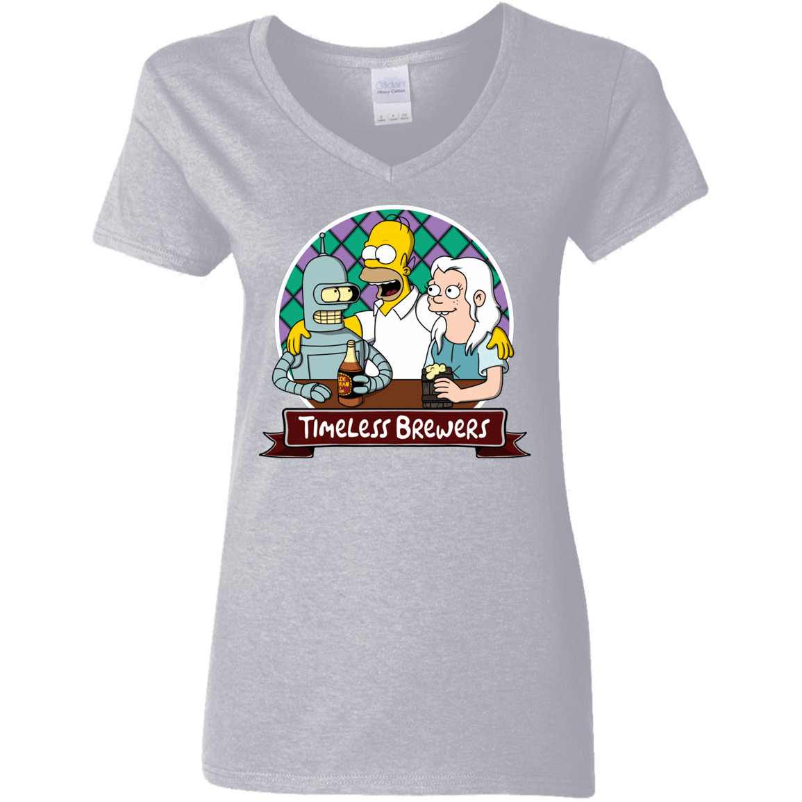 T-Shirts Sport Grey / S Timeless Brewers Women's V-Neck T-Shirt