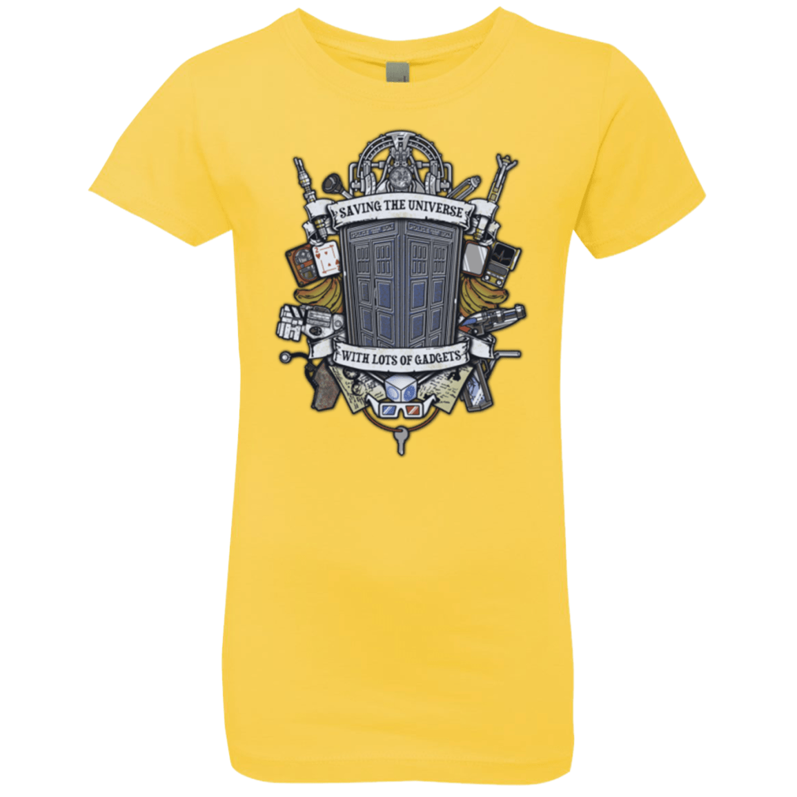 T-Shirts Vibrant Yellow / YXS Timelord Crest Girls Premium T-Shirt