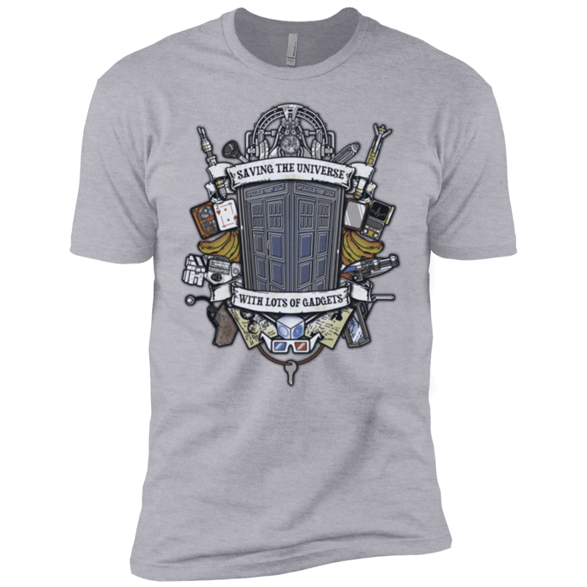T-Shirts Heather Grey / X-Small Timelord Crest Men's Premium T-Shirt