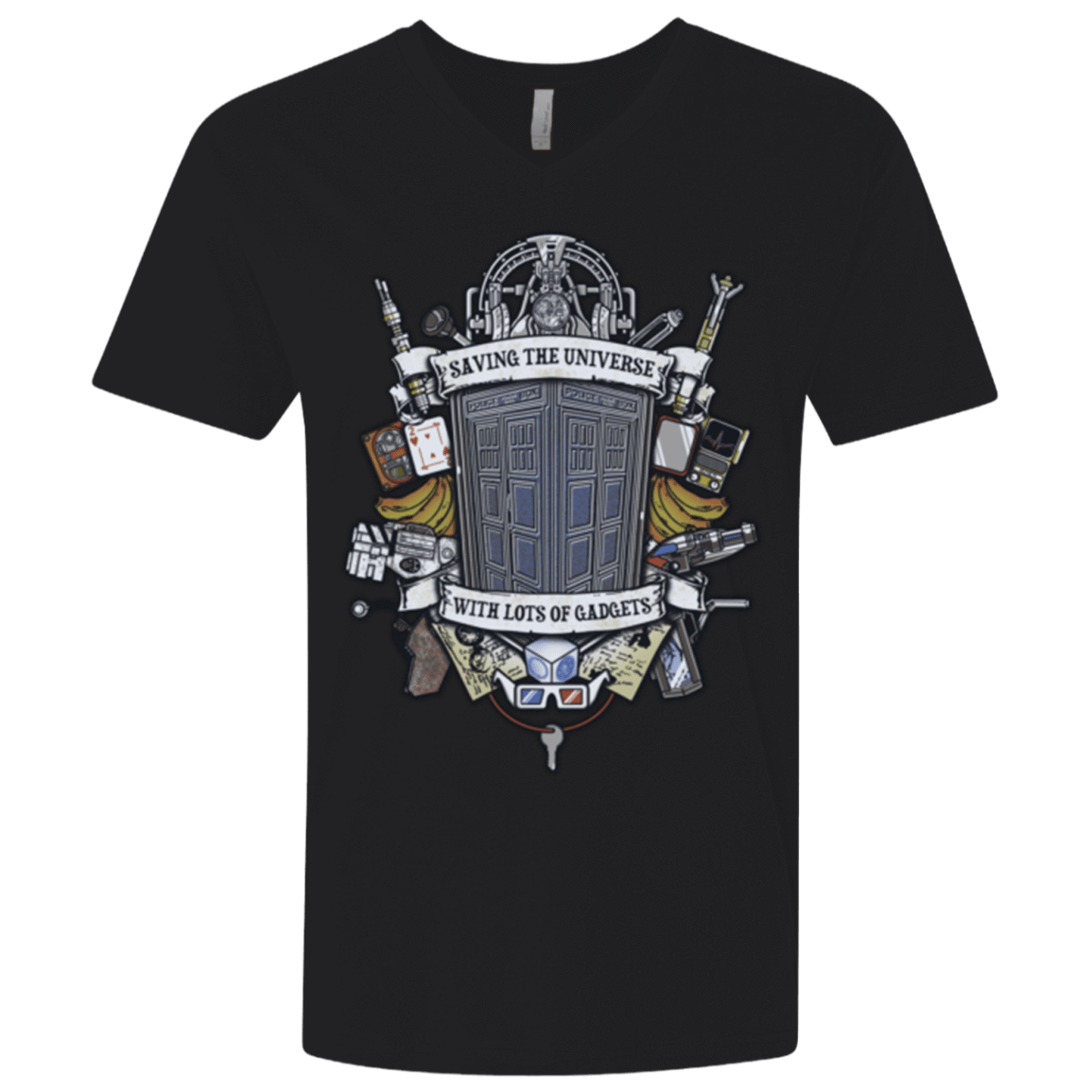 T-Shirts Black / X-Small Timelord Crest Men's Premium V-Neck