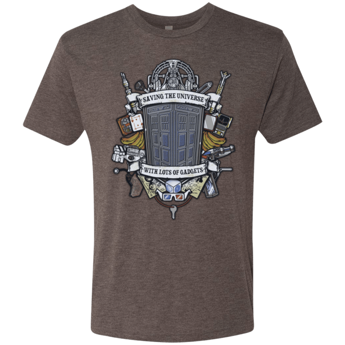 T-Shirts Macchiato / Small Timelord Crest Men's Triblend T-Shirt