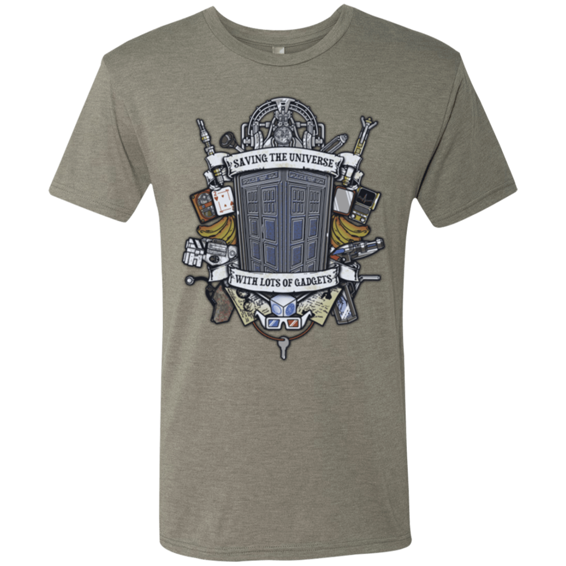 T-Shirts Venetian Grey / Small Timelord Crest Men's Triblend T-Shirt