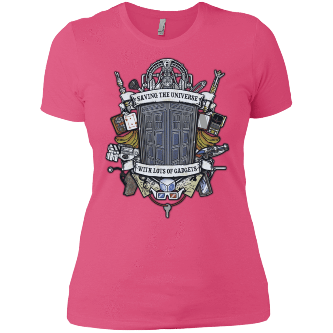 T-Shirts Hot Pink / X-Small Timelord Crest Women's Premium T-Shirt