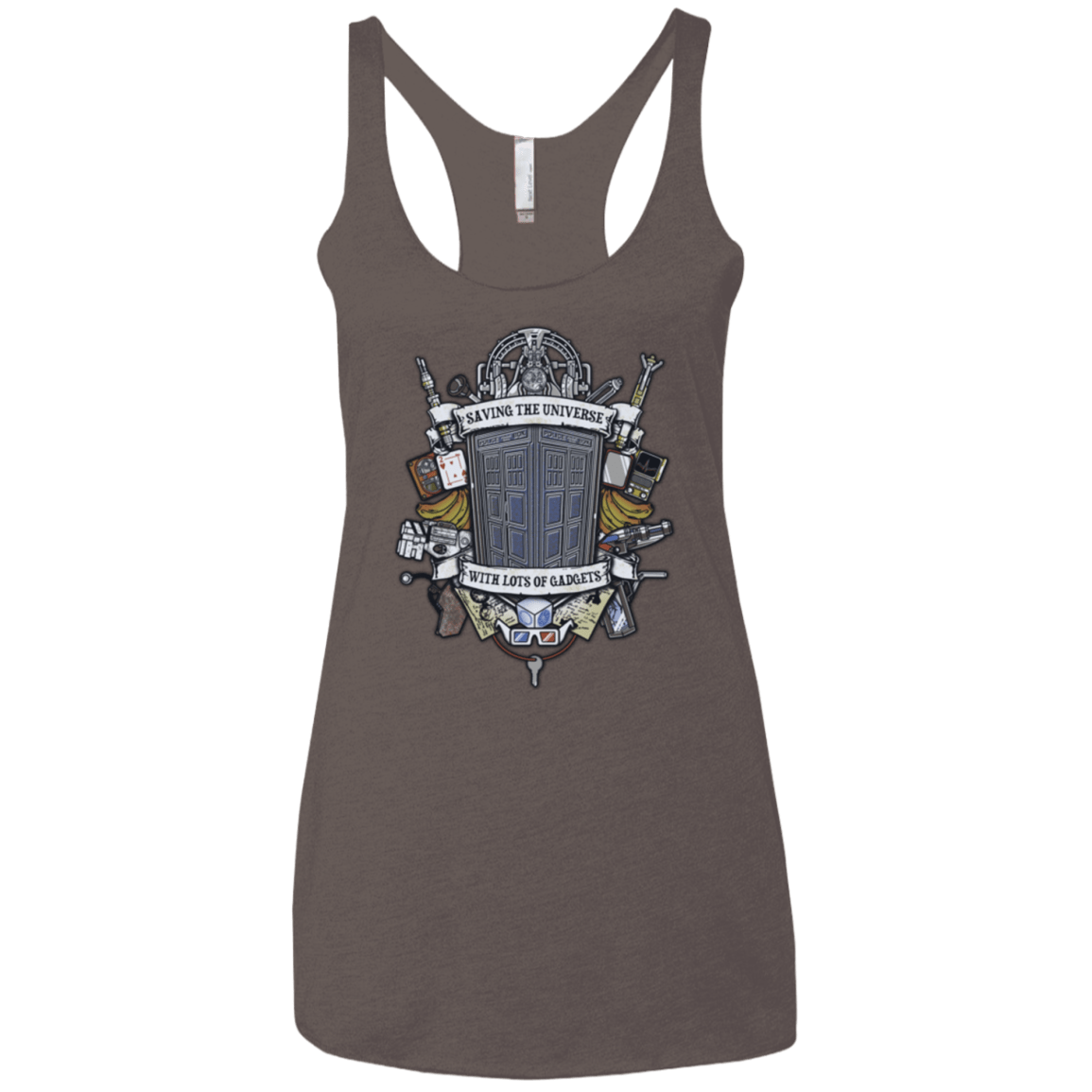 T-Shirts Macchiato / X-Small Timelord Crest Women's Triblend Racerback Tank
