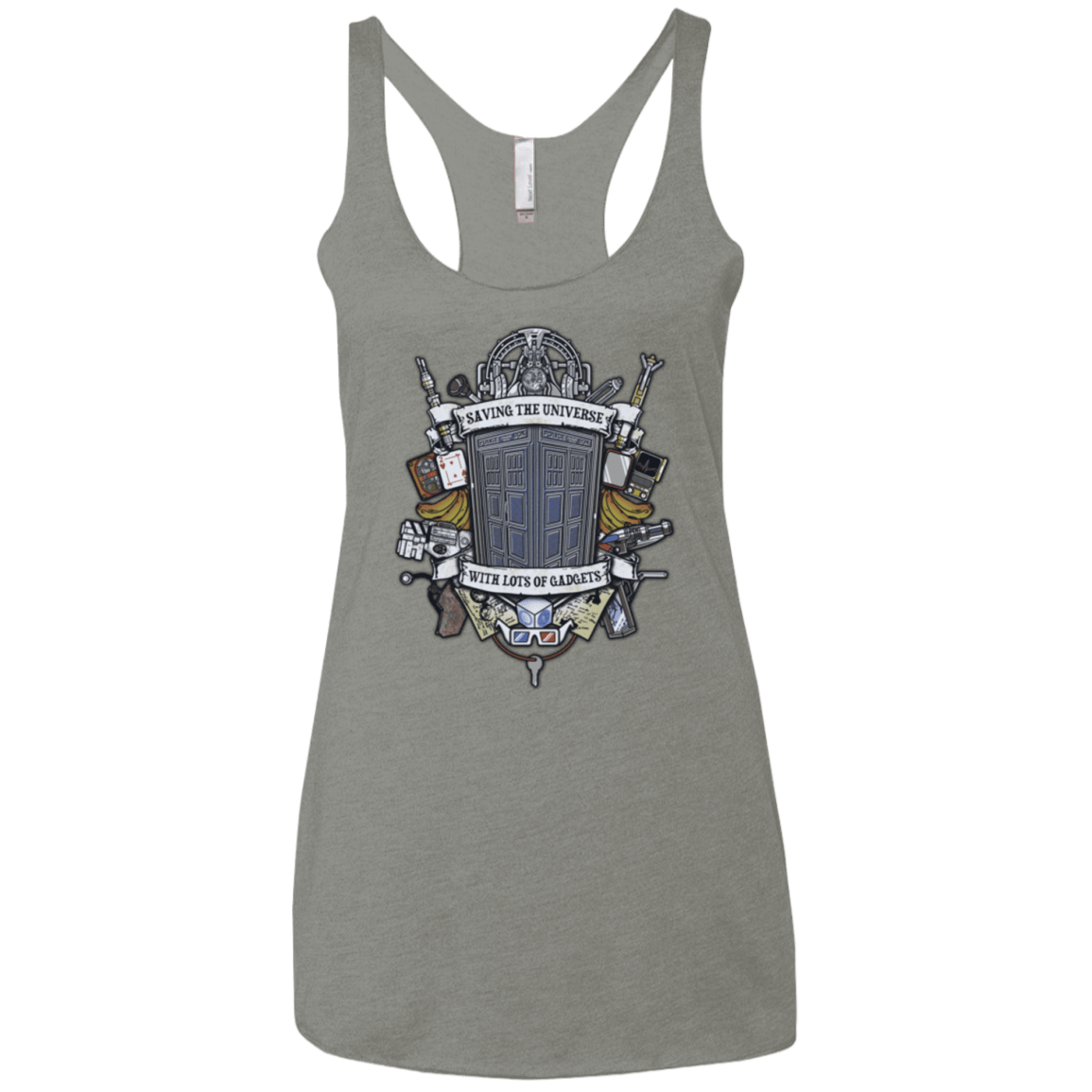 T-Shirts Venetian Grey / X-Small Timelord Crest Women's Triblend Racerback Tank