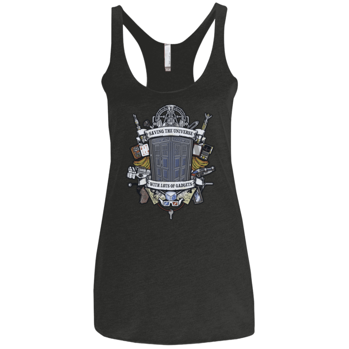 T-Shirts Vintage Black / X-Small Timelord Crest Women's Triblend Racerback Tank