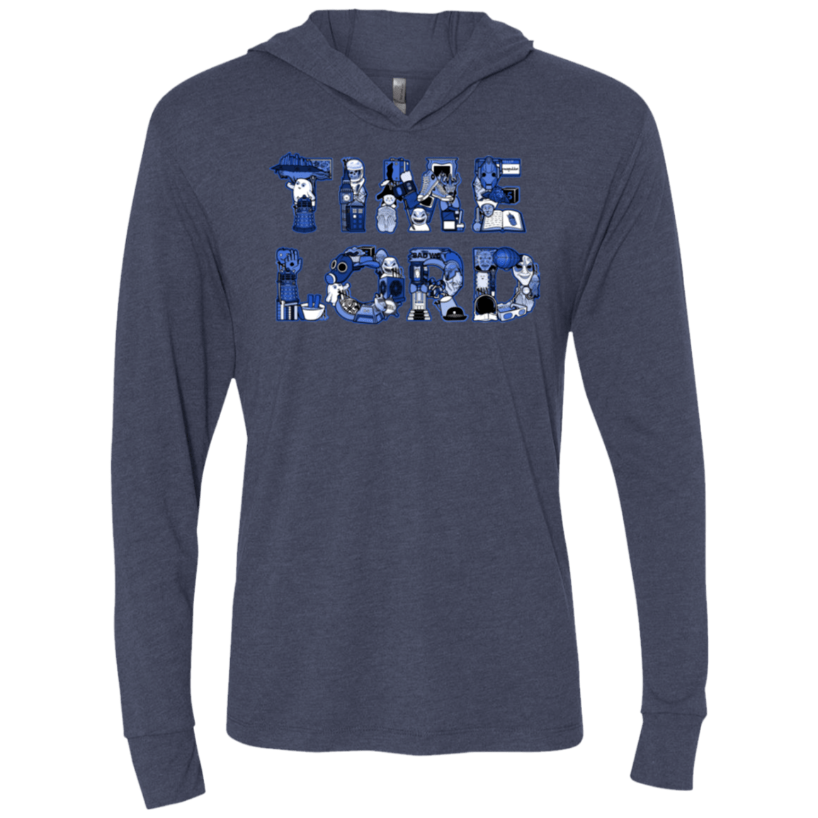 T-Shirts Vintage Navy / X-Small Timelord Triblend Long Sleeve Hoodie Tee