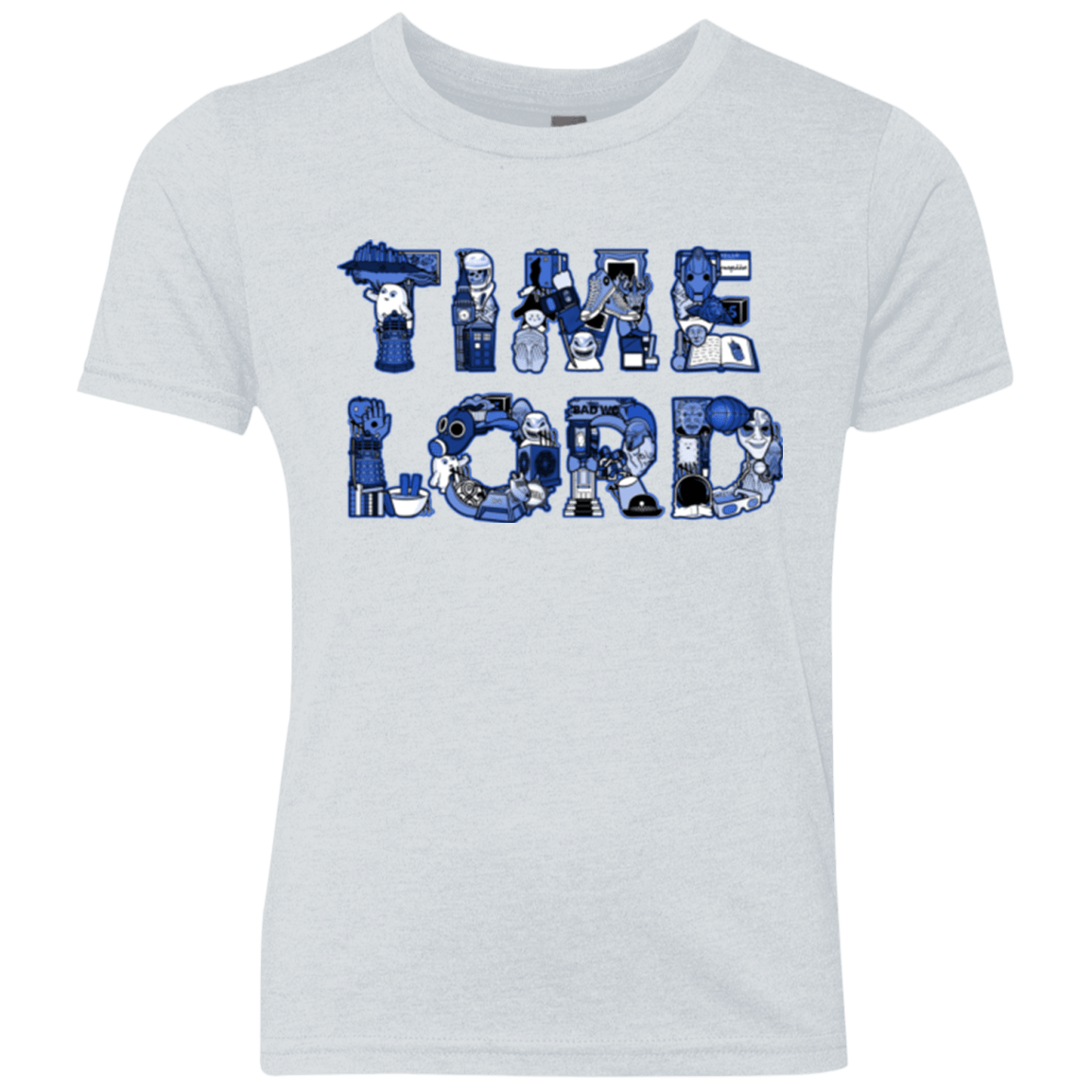 T-Shirts Heather White / YXS Timelord Youth Triblend T-Shirt