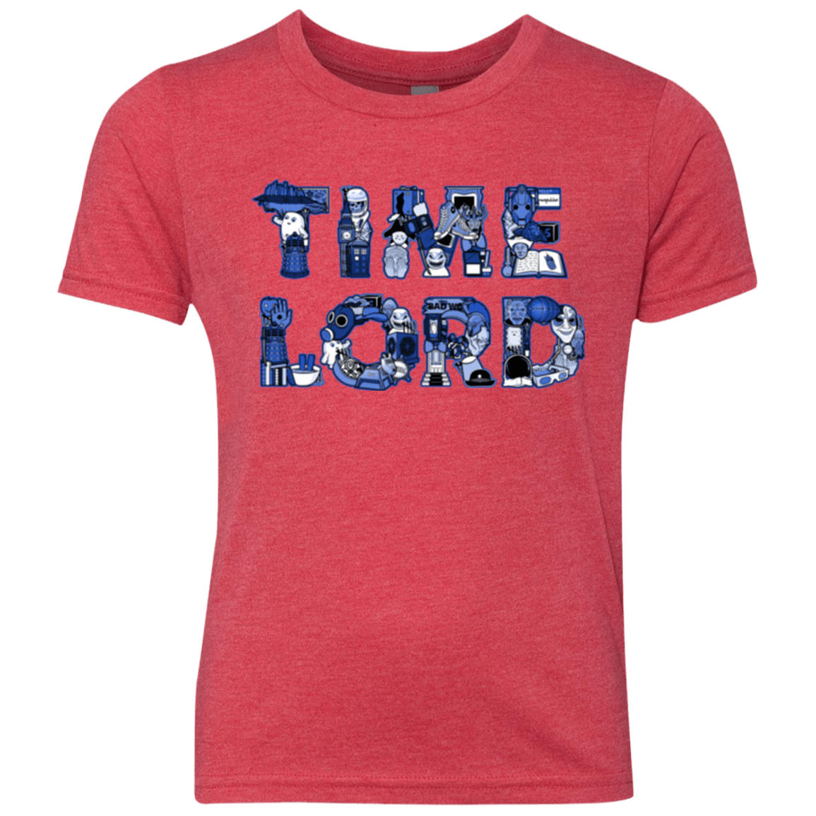 T-Shirts Vintage Red / YXS Timelord Youth Triblend T-Shirt