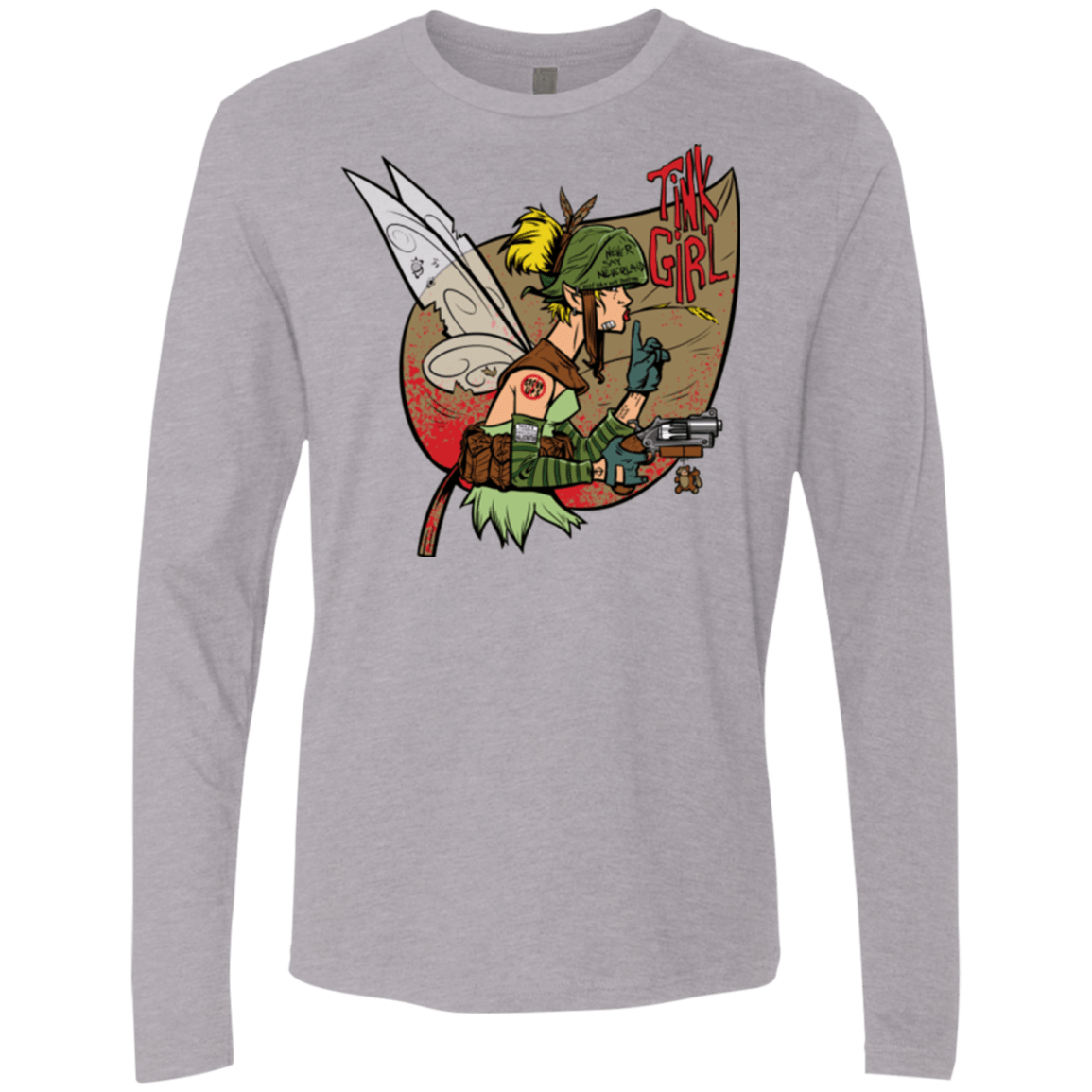 T-Shirts Heather Grey / Small Tink Girl Men's Premium Long Sleeve