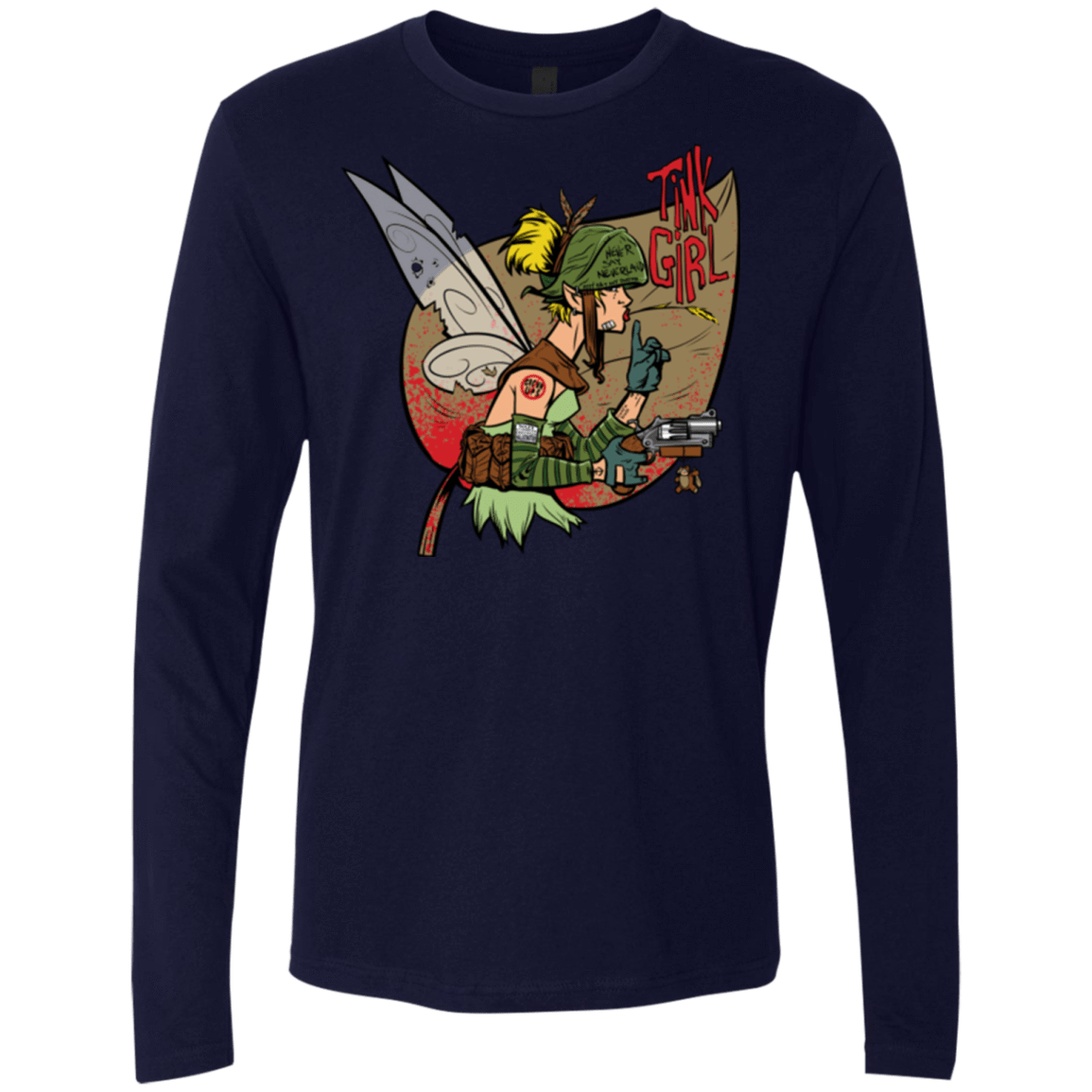 T-Shirts Midnight Navy / Small Tink Girl Men's Premium Long Sleeve