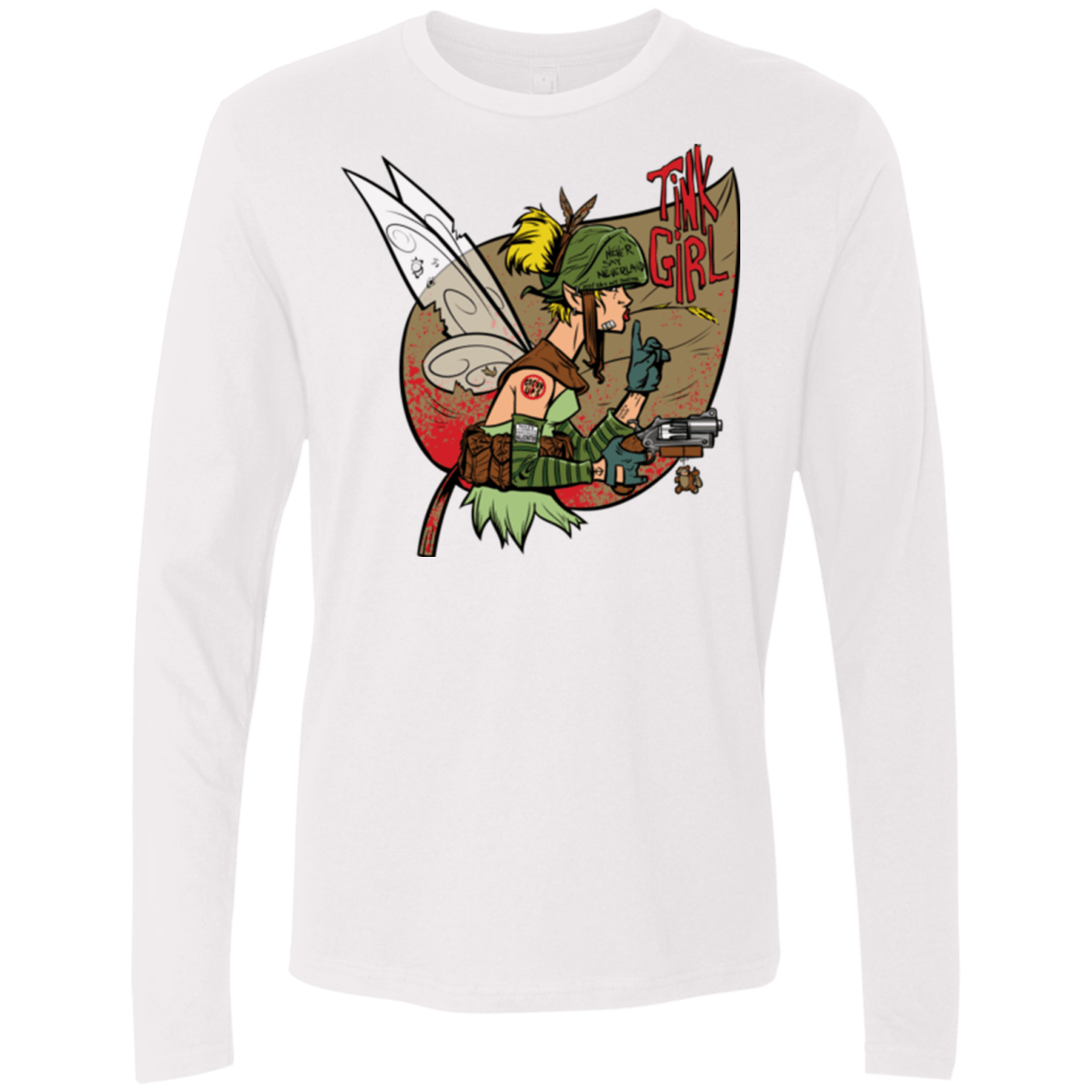 T-Shirts White / Small Tink Girl Men's Premium Long Sleeve
