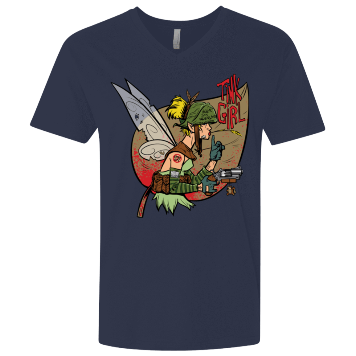 T-Shirts Midnight Navy / X-Small Tink Girl Men's Premium V-Neck