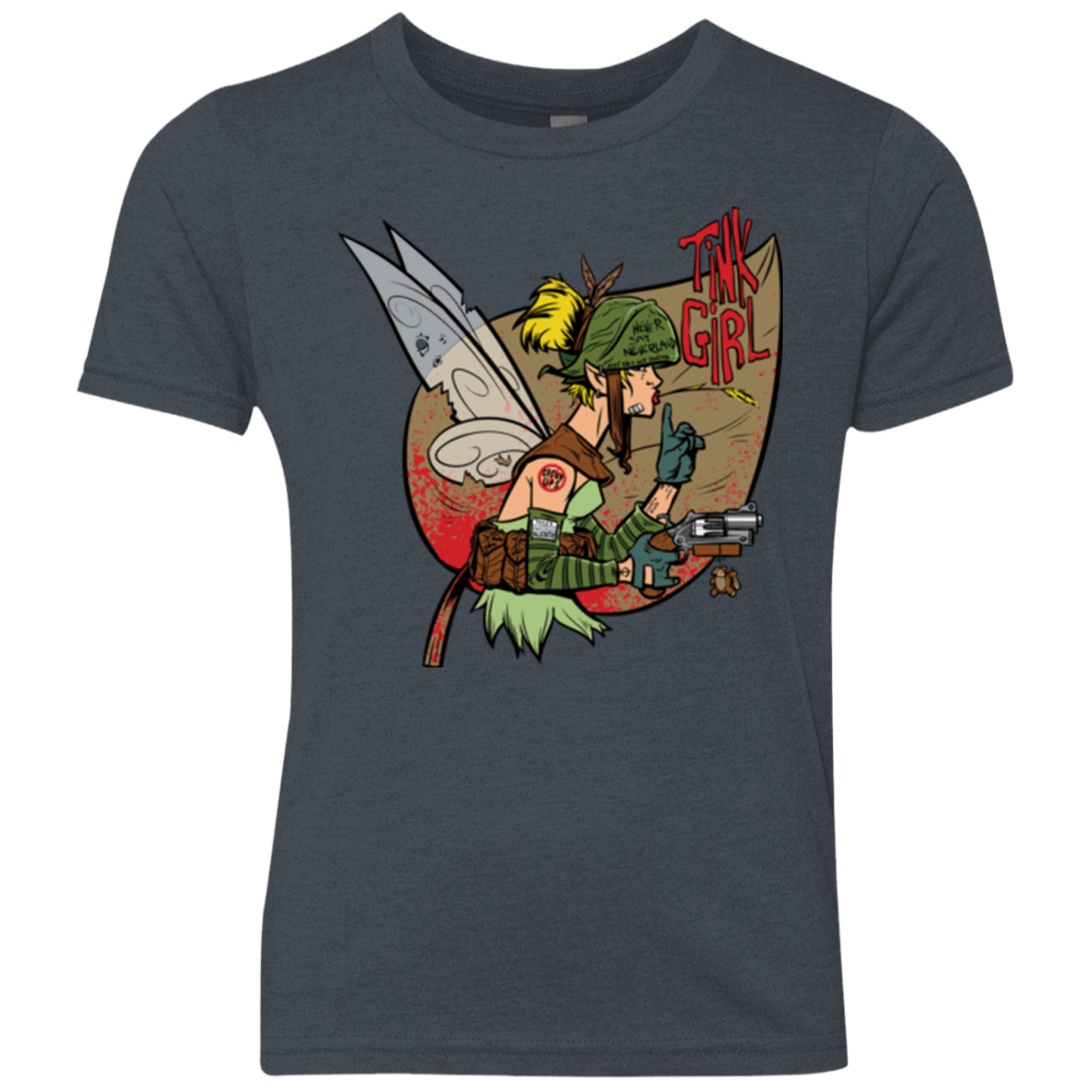 T-Shirts Vintage Navy / YXS Tink Girl Youth Triblend T-Shirt