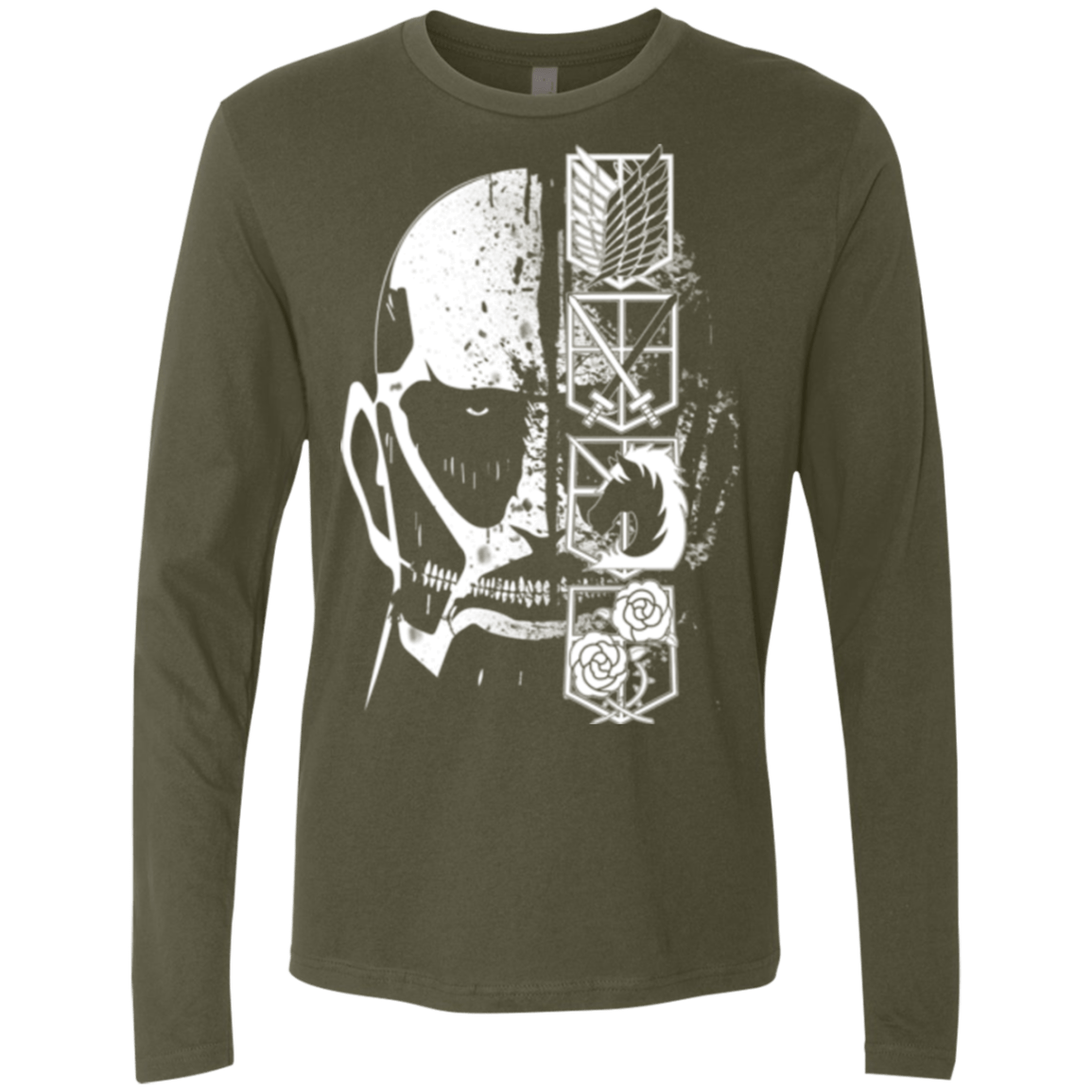 T-Shirts Military Green / Small Titan Black Men's Premium Long Sleeve