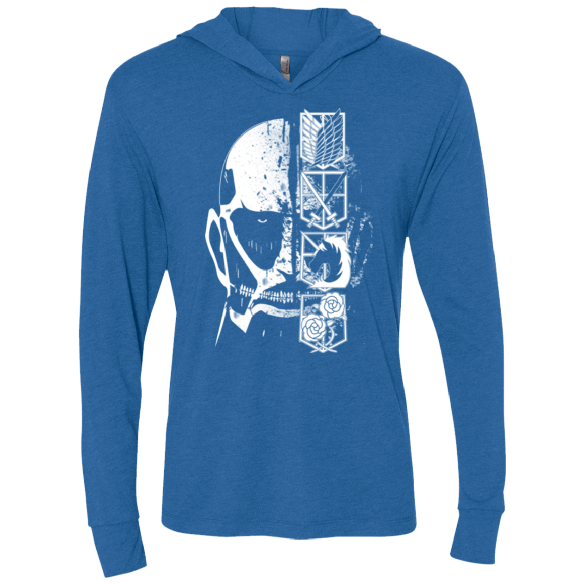 T-Shirts Vintage Royal / X-Small Titan Black Triblend Long Sleeve Hoodie Tee