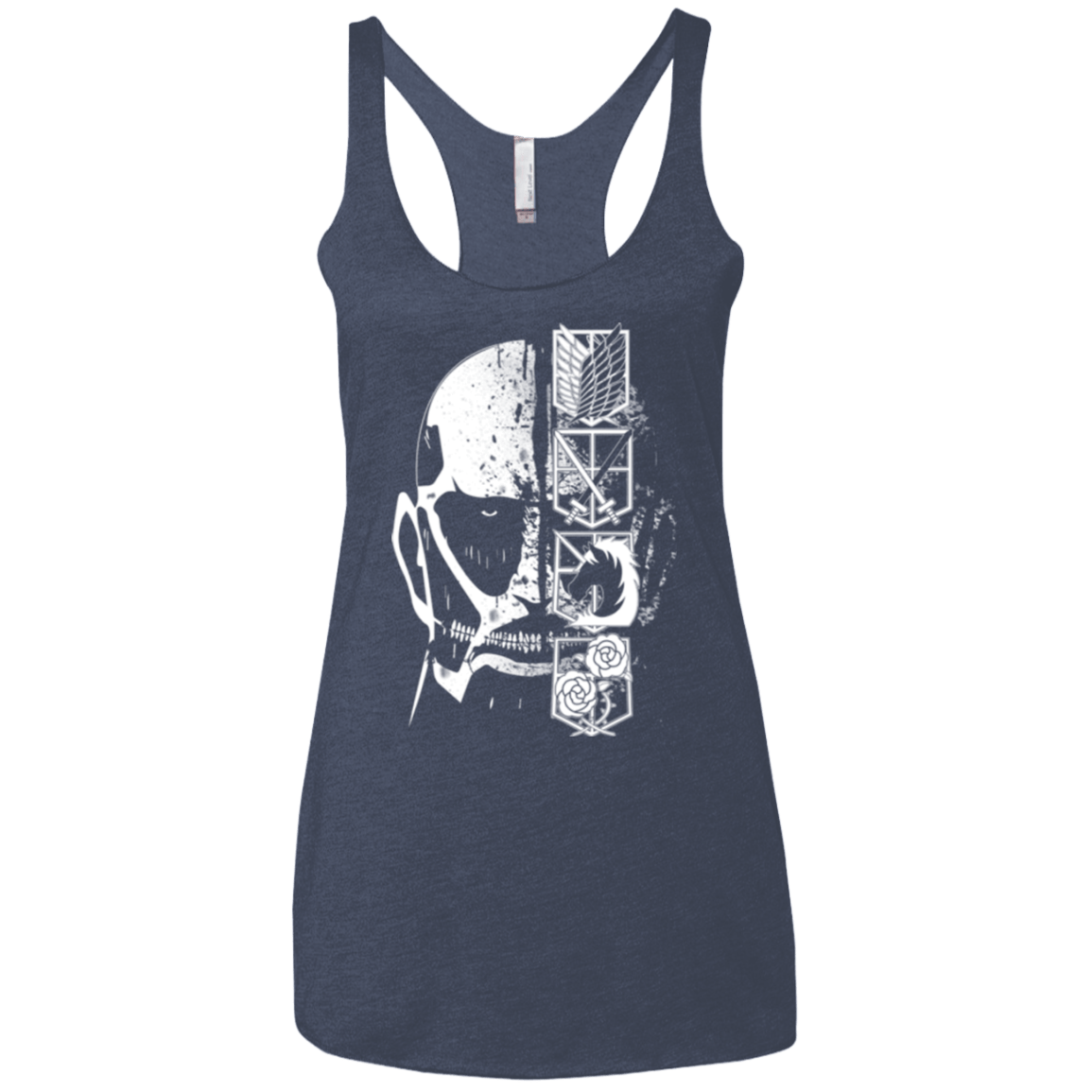 T-Shirts Vintage Navy / X-Small Titan Black Women's Triblend Racerback Tank