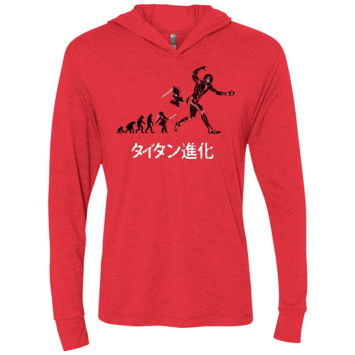 T-Shirts Vintage Red / X-Small Titan Evolution Triblend Long Sleeve Hoodie Tee