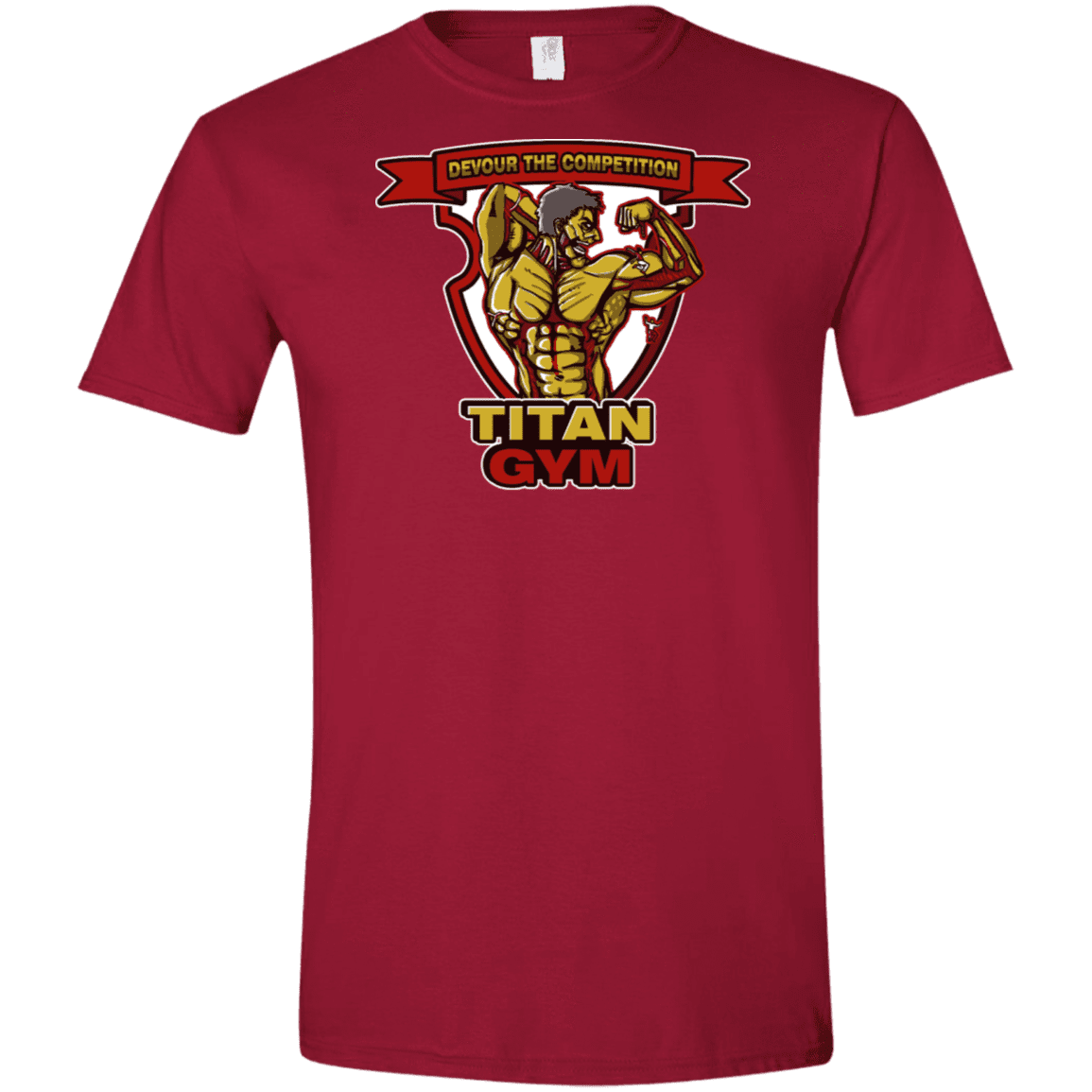 T-Shirts Cardinal Red / S Titan Gym Men's Semi-Fitted Softstyle