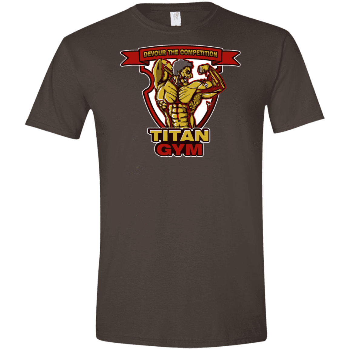 T-Shirts Dark Chocolate / S Titan Gym Men's Semi-Fitted Softstyle