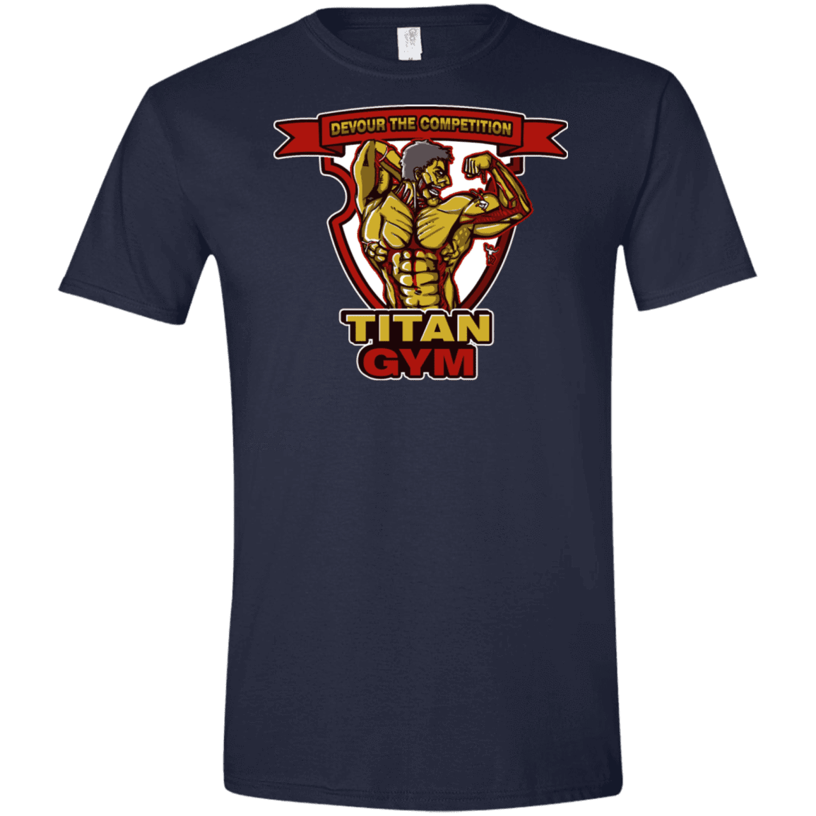 T-Shirts Navy / X-Small Titan Gym Men's Semi-Fitted Softstyle