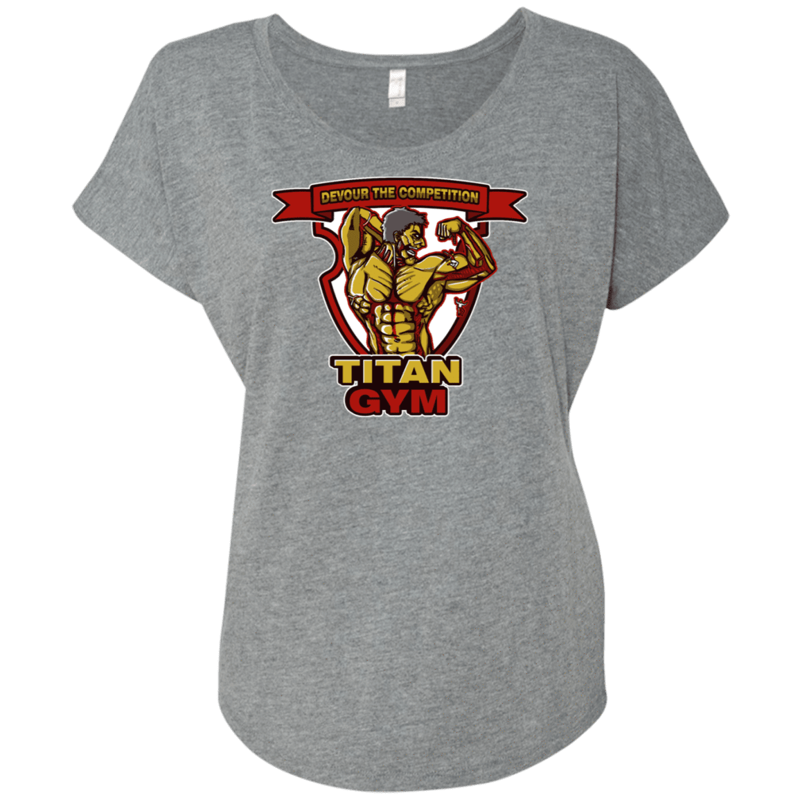 T-Shirts Premium Heather / X-Small Titan Gym Triblend Dolman Sleeve