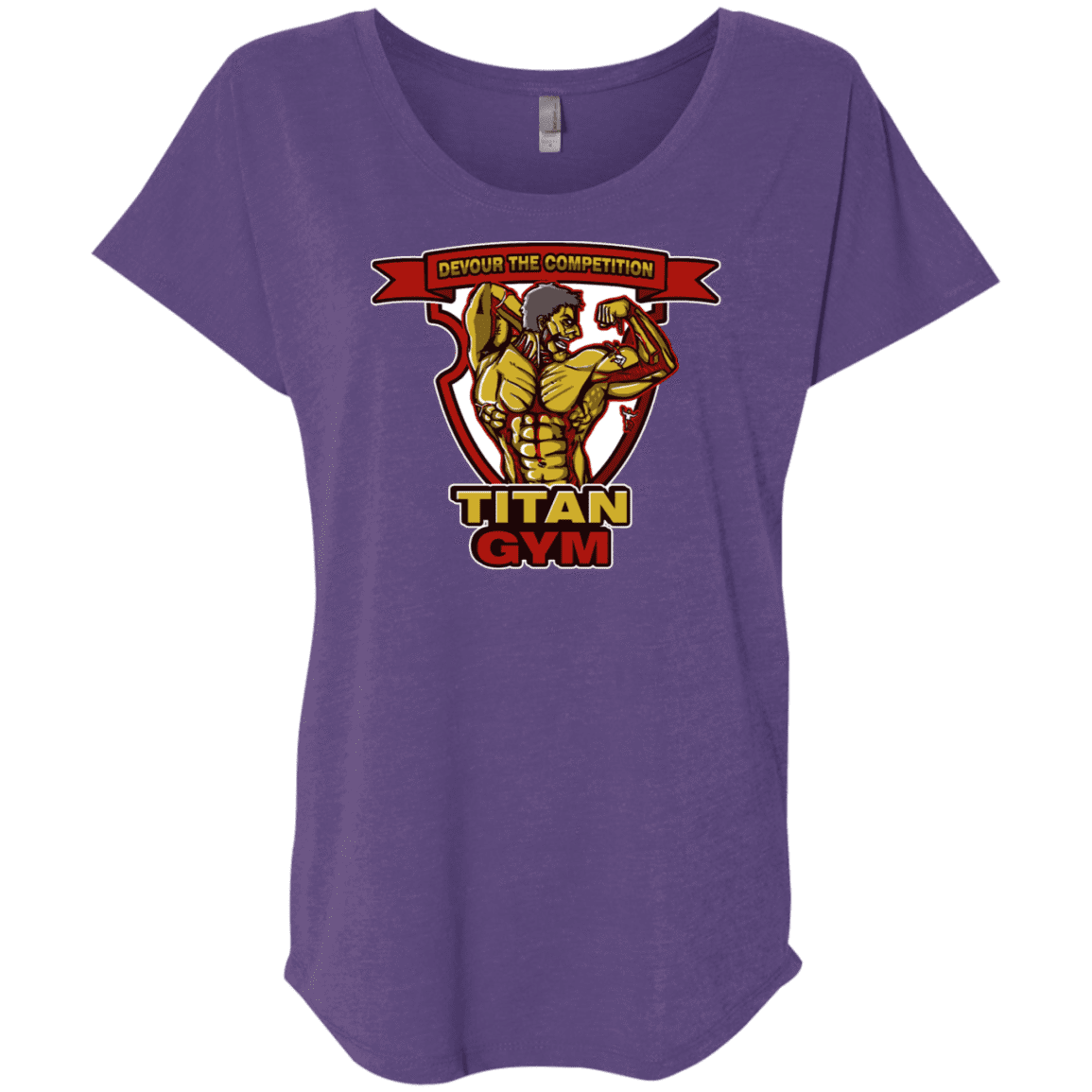 T-Shirts Purple Rush / X-Small Titan Gym Triblend Dolman Sleeve